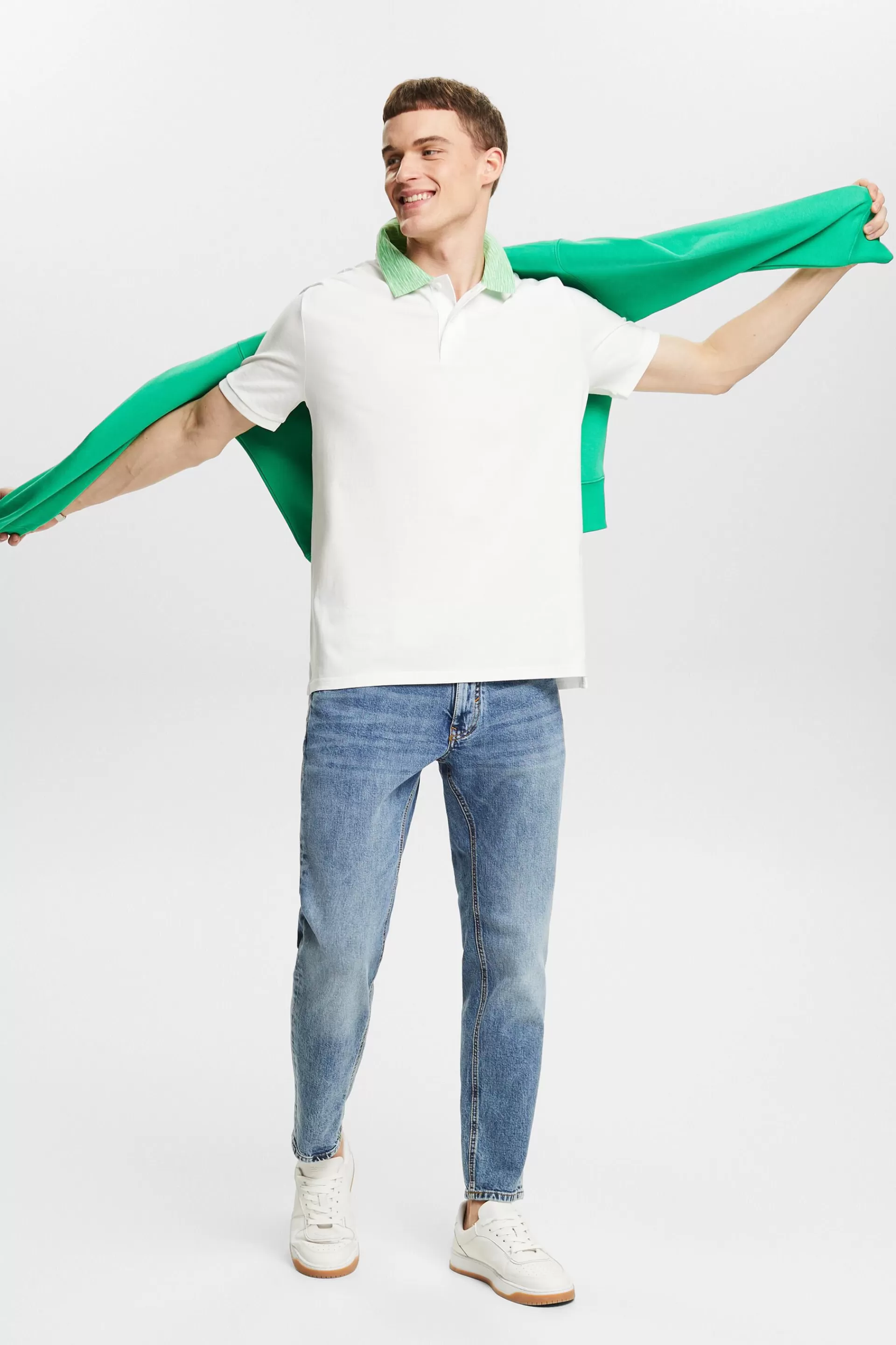 Poloshirt mit Kragen im Space-Dye-Look-ESPRIT Flash Sale