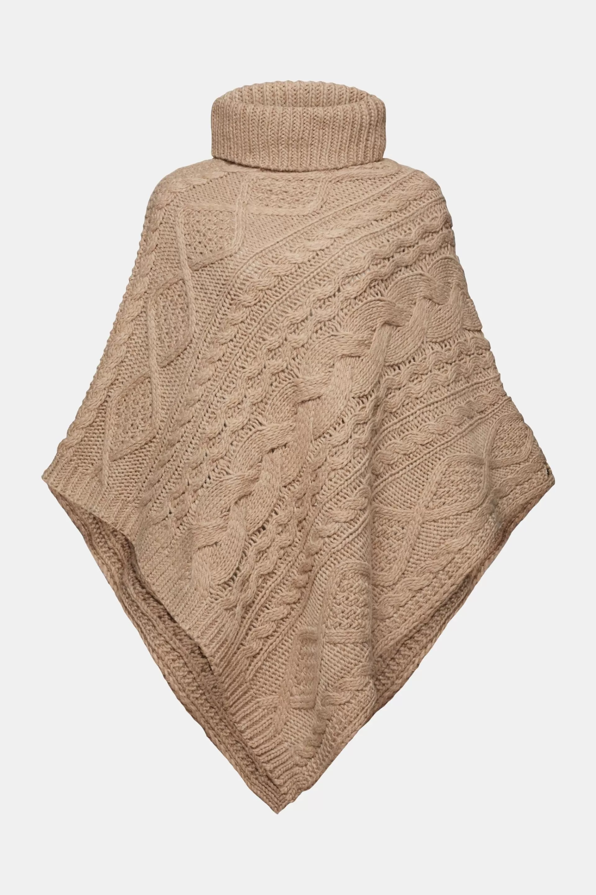 Poncho mit Rollkragen und Zipfelsaum-ESPRIT Shop