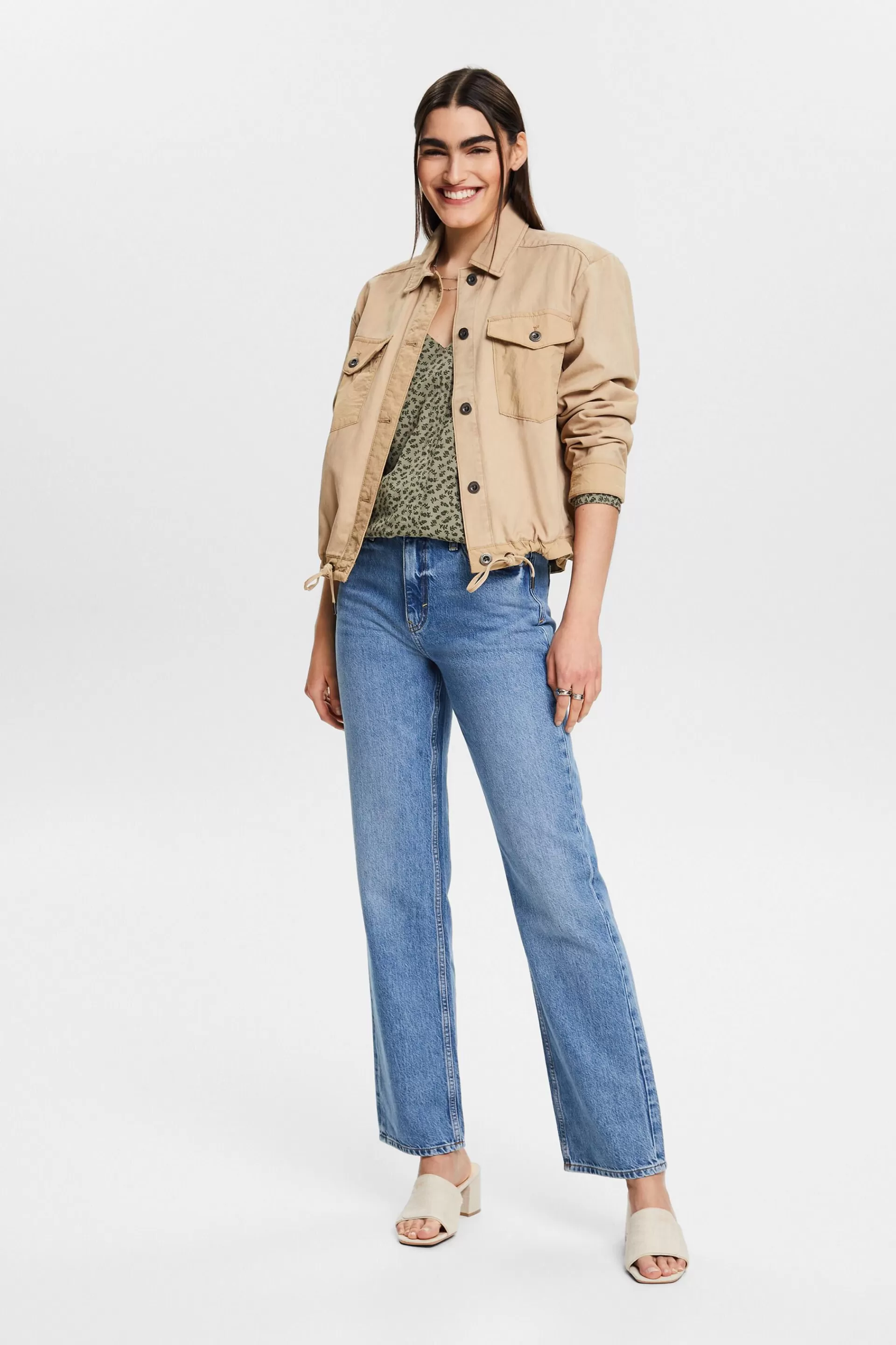 Print-Bluse aus LENZING™ ECOVERO™-ESPRIT Hot