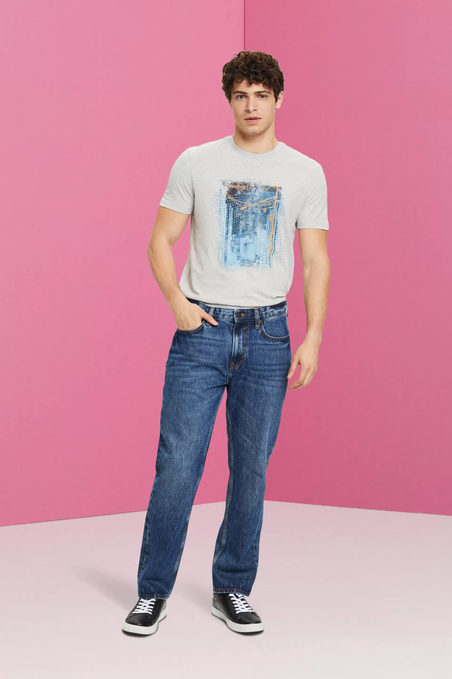 Print-T-Shirt aus nachhaltiger Baumwolle-ESPRIT Online