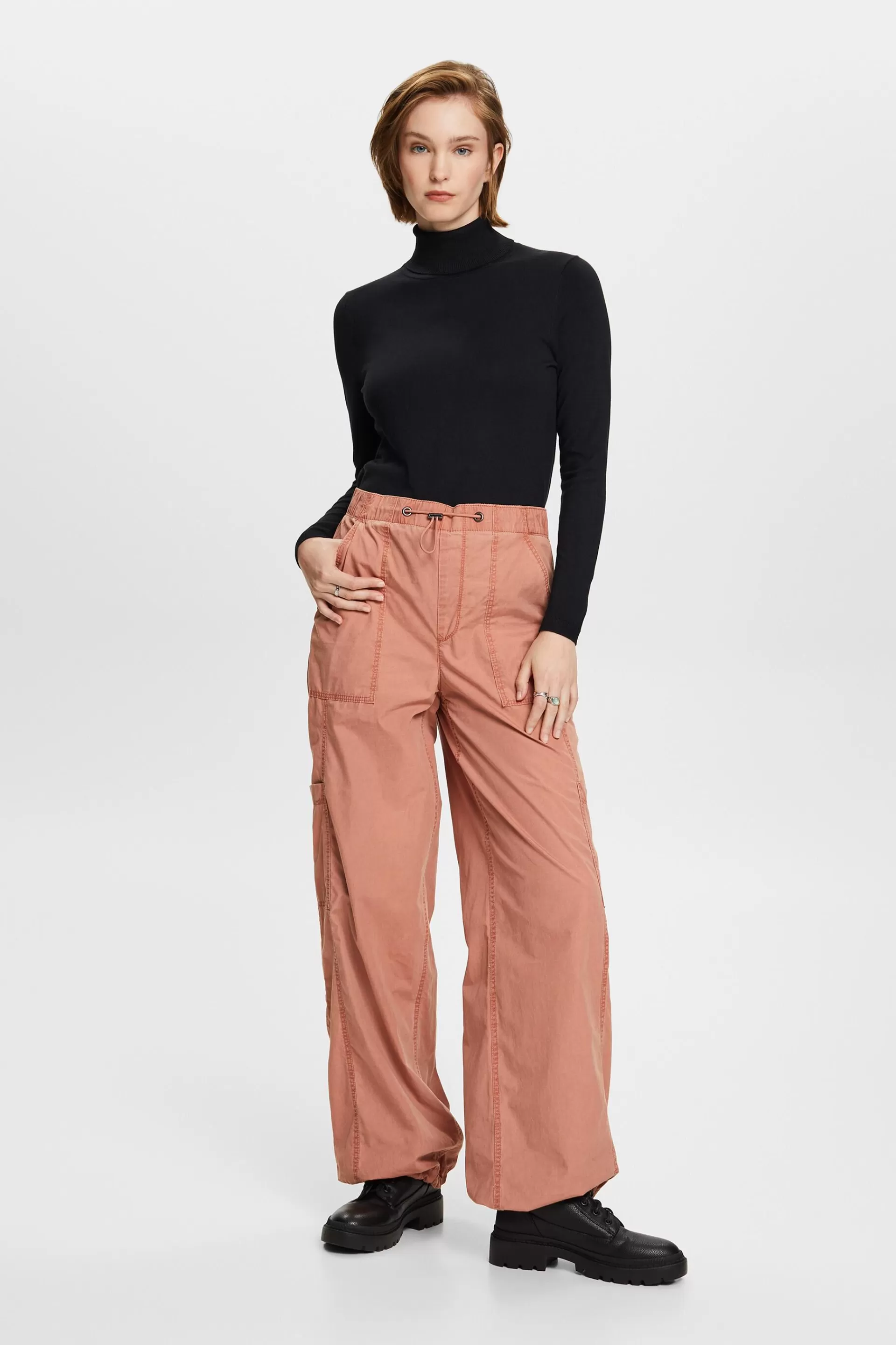 Pull-on-Cargohose, 100 % Baumwolle-ESPRIT New