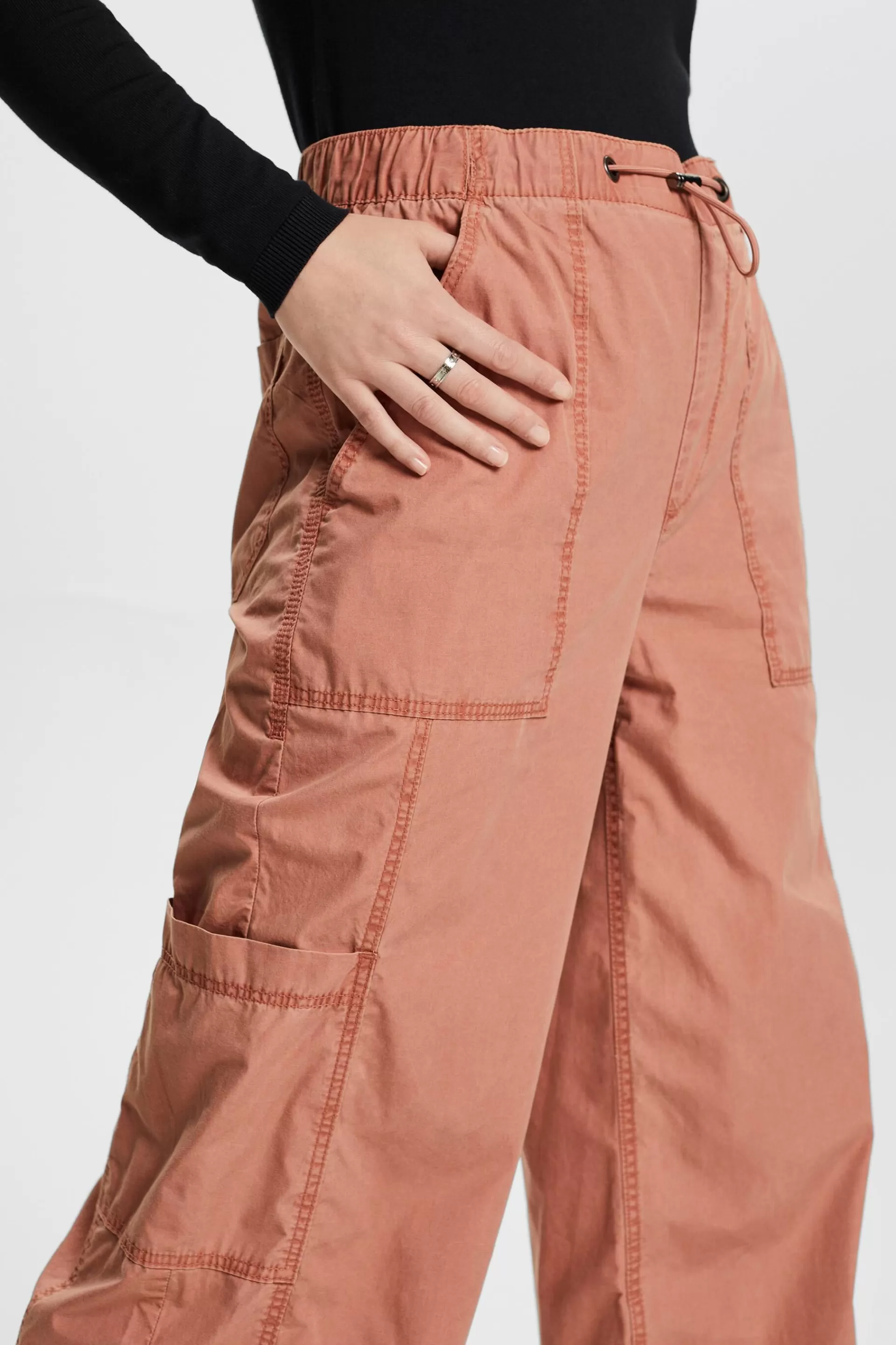 Pull-on-Cargohose, 100 % Baumwolle-ESPRIT New