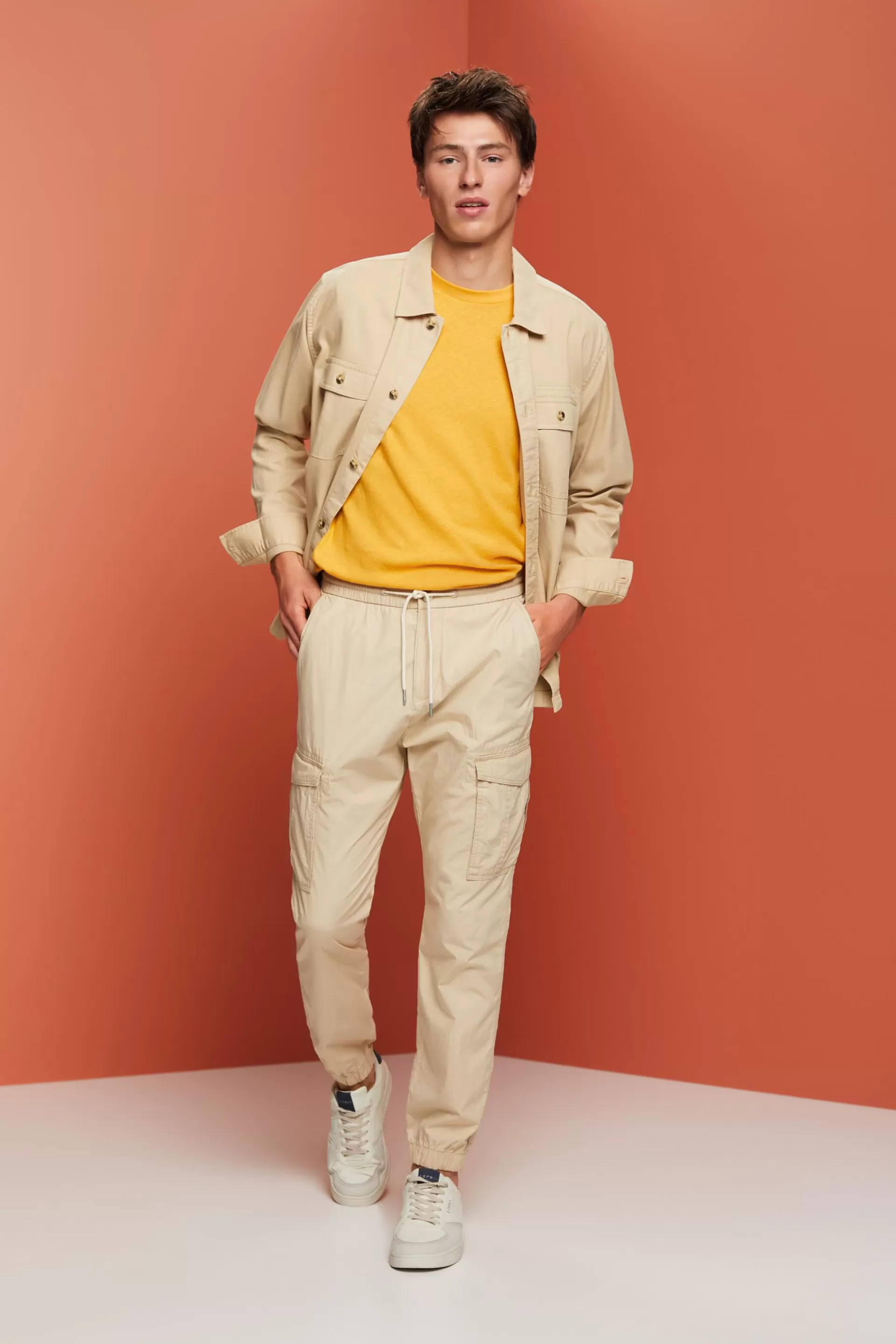 Pull-on-Cargohose, 100 % Baumwolle-ESPRIT Flash Sale