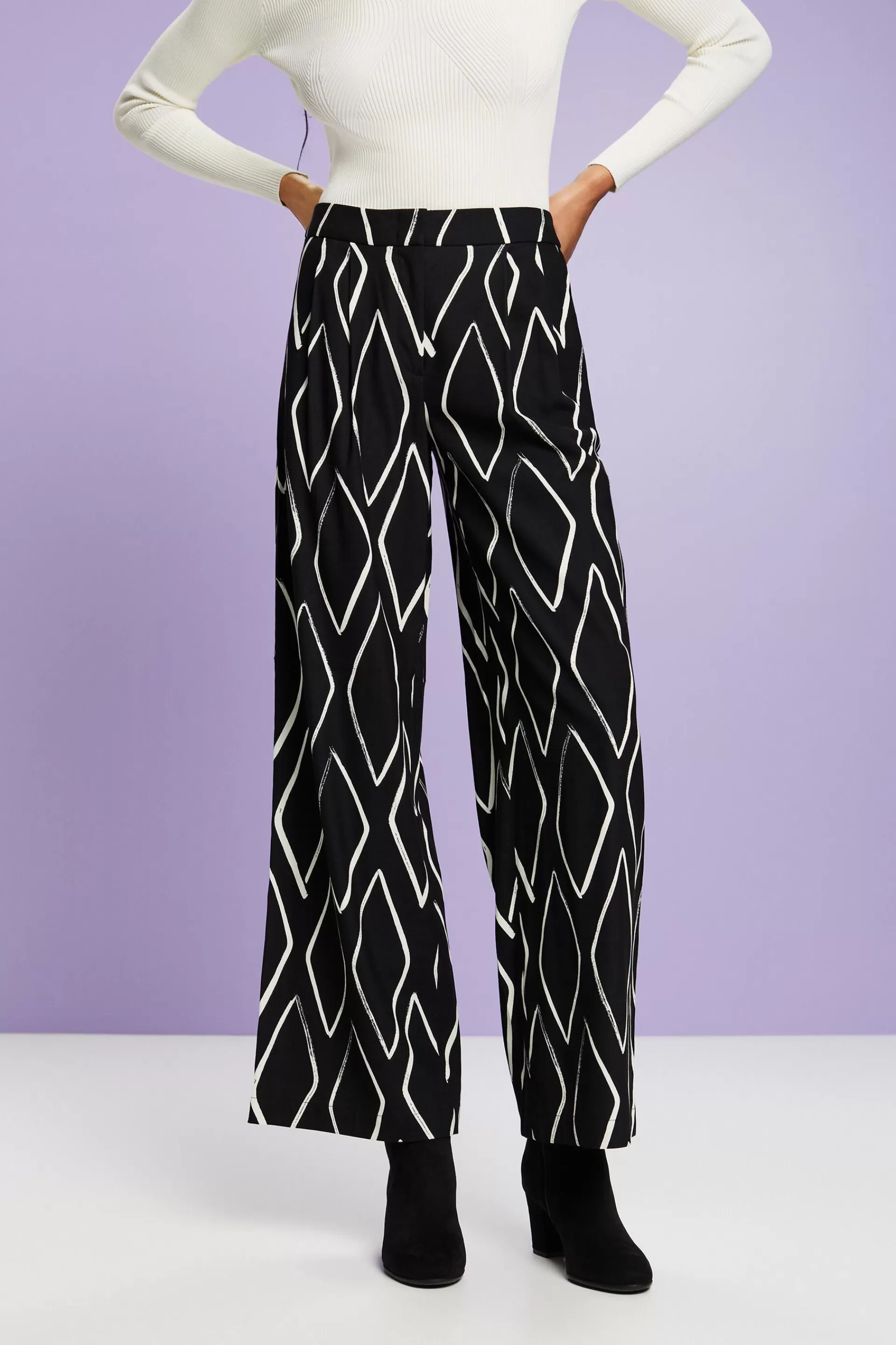 Pull-on-Hose mit weitem Bein-ESPRIT Fashion