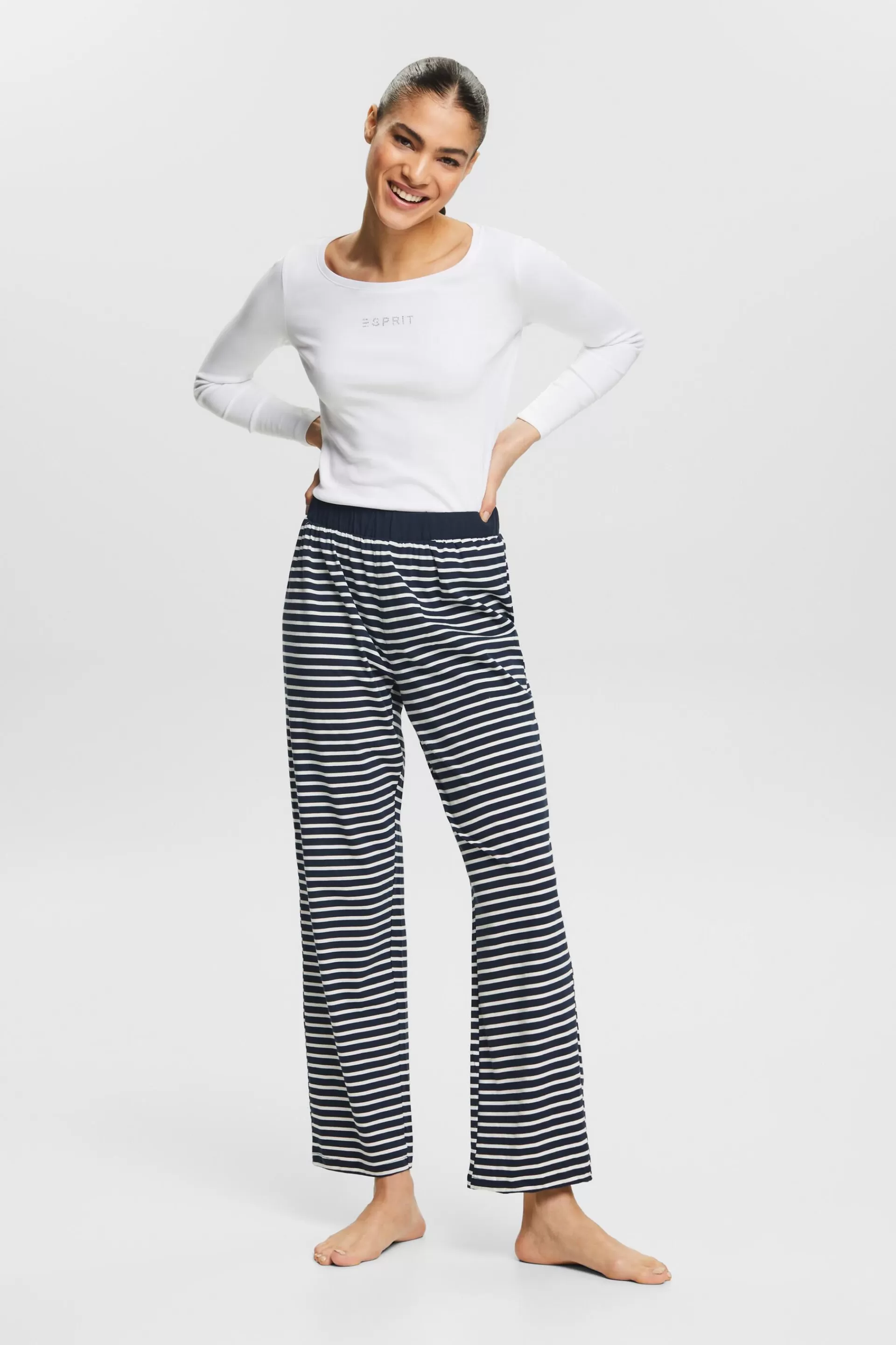 Pull-on-Pyjamahose mit Streifen-ESPRIT Online