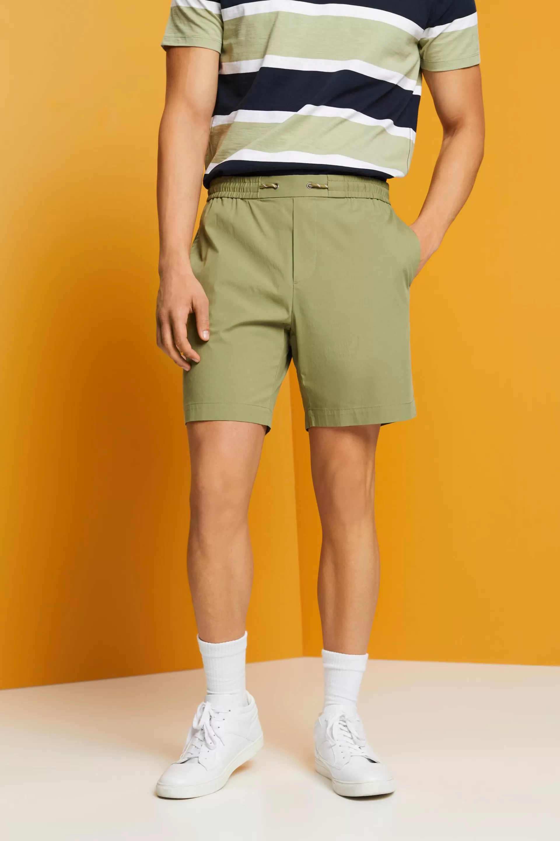 Pull-on-Shorts aus Baumwoll-Popelin-ESPRIT Clearance