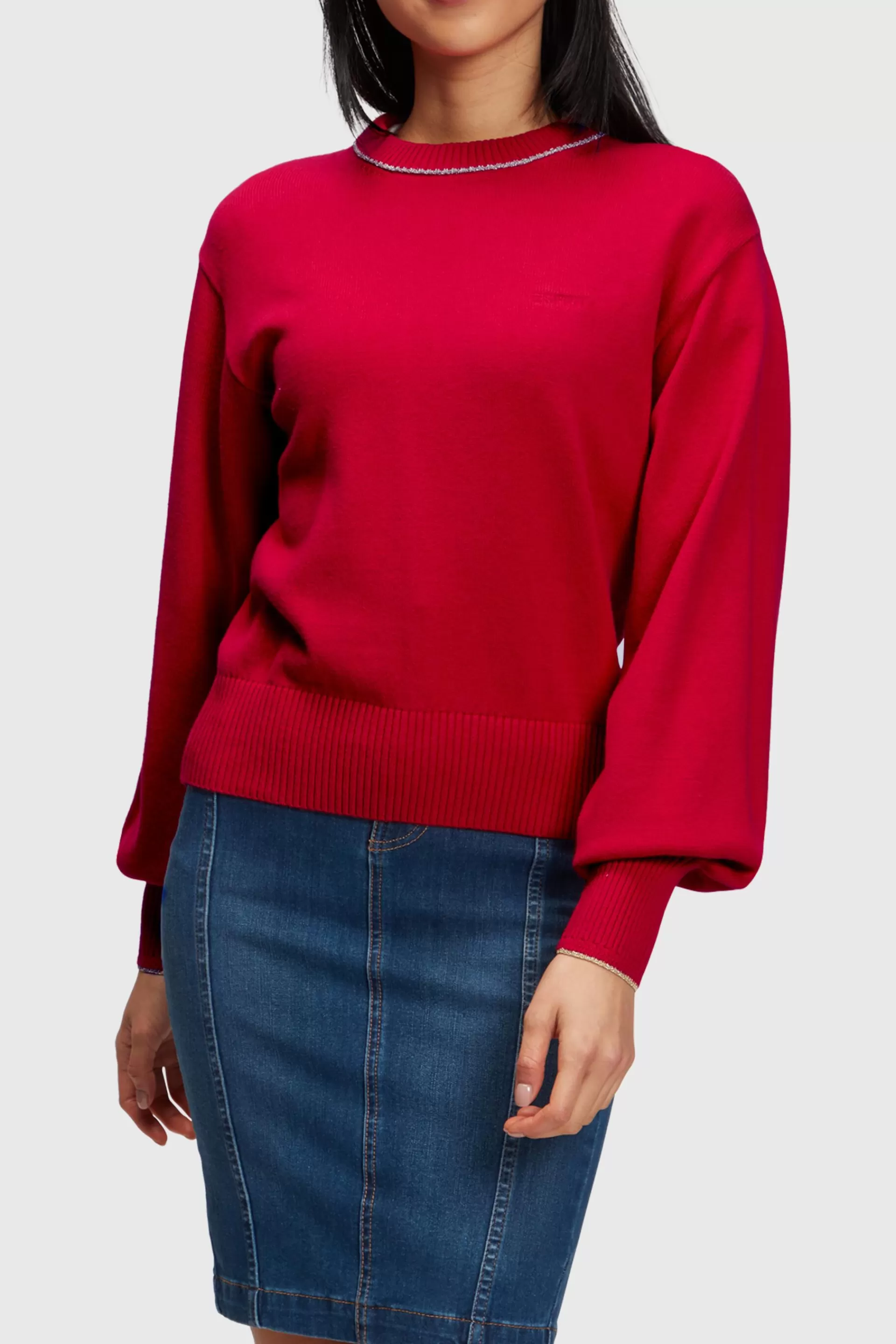 Pullover mit Puffärmeln und Kaschmiranteil-ESPRIT Outlet