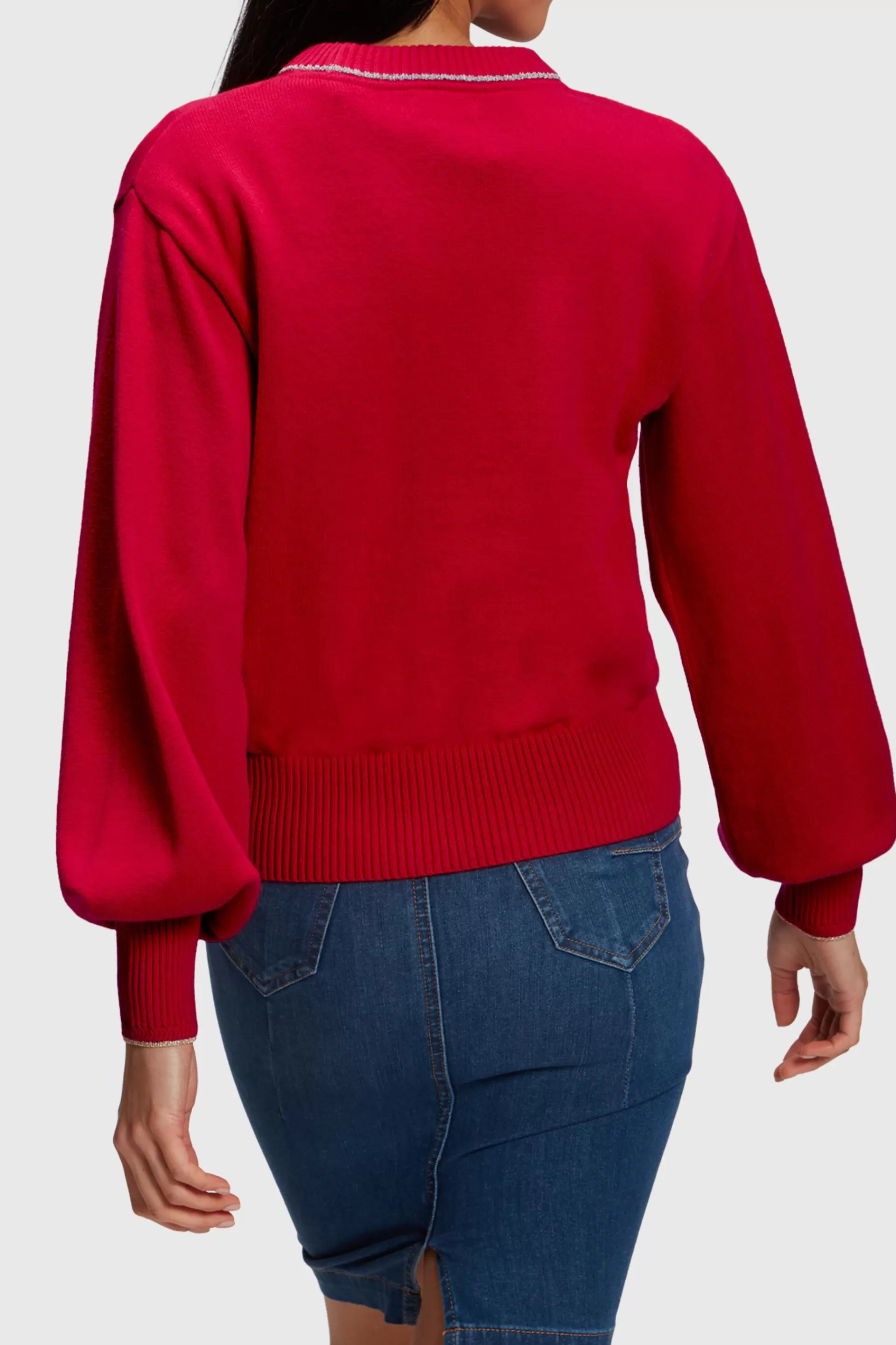 Pullover mit Puffärmeln und Kaschmiranteil-ESPRIT Outlet