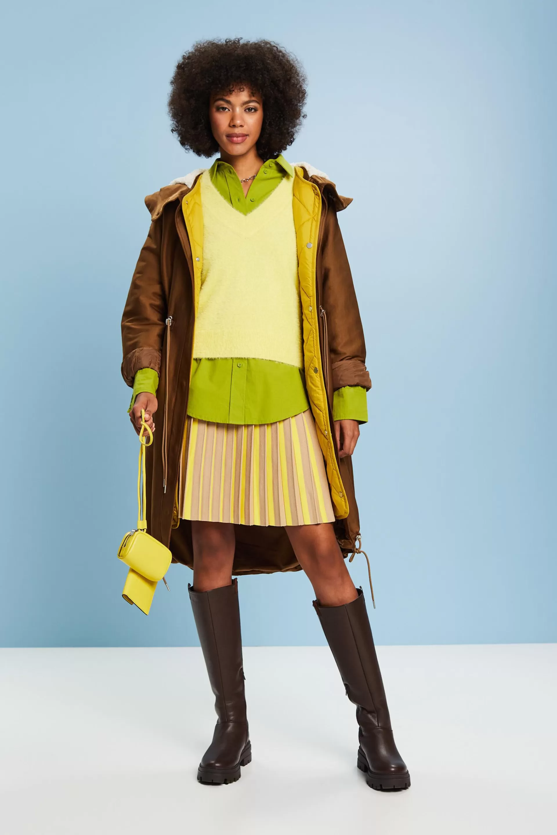 Pullunder aus Wollmix mit V-Ausschnitt-ESPRIT Store