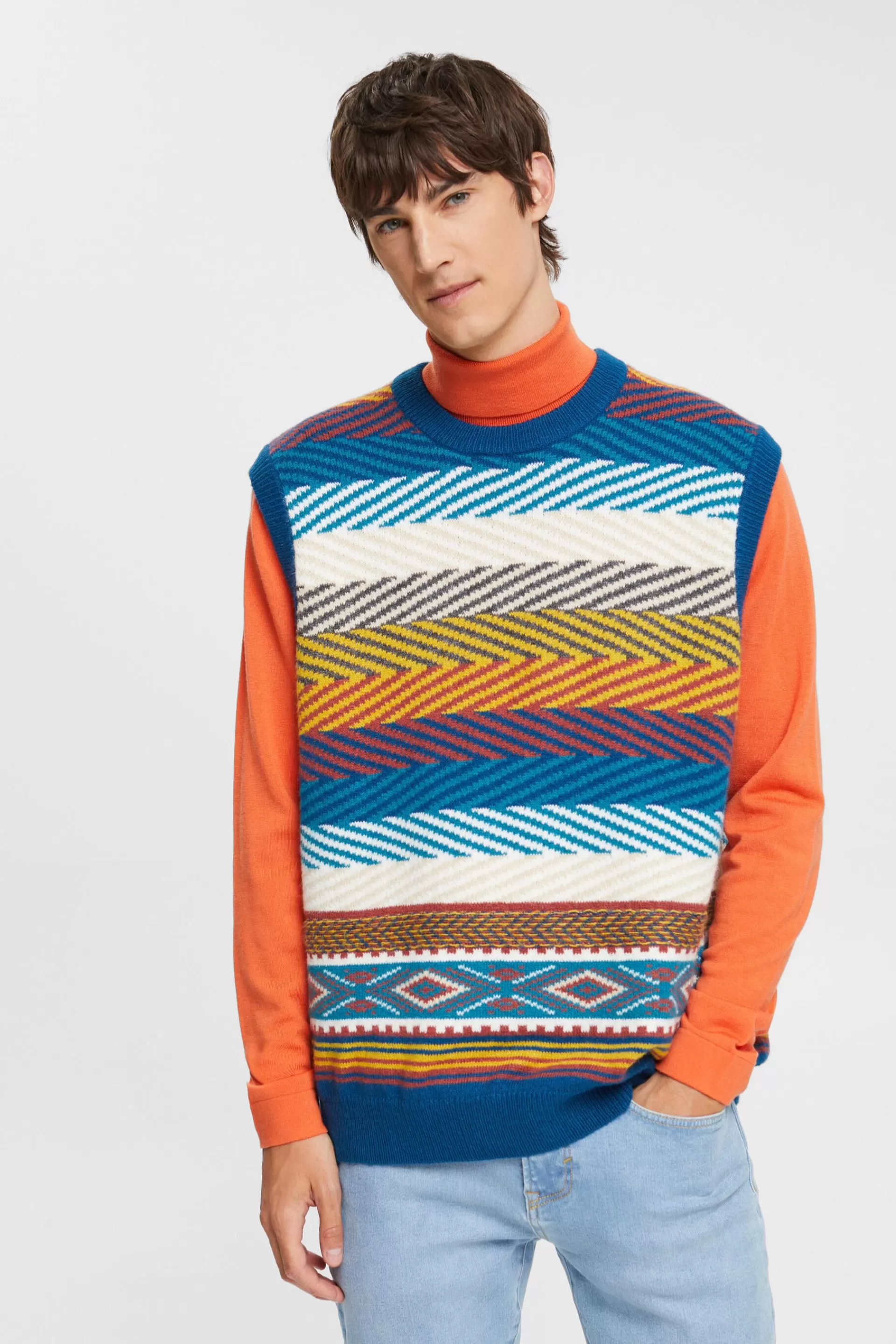 Pullunder im Jacquardstrick-ESPRIT Best