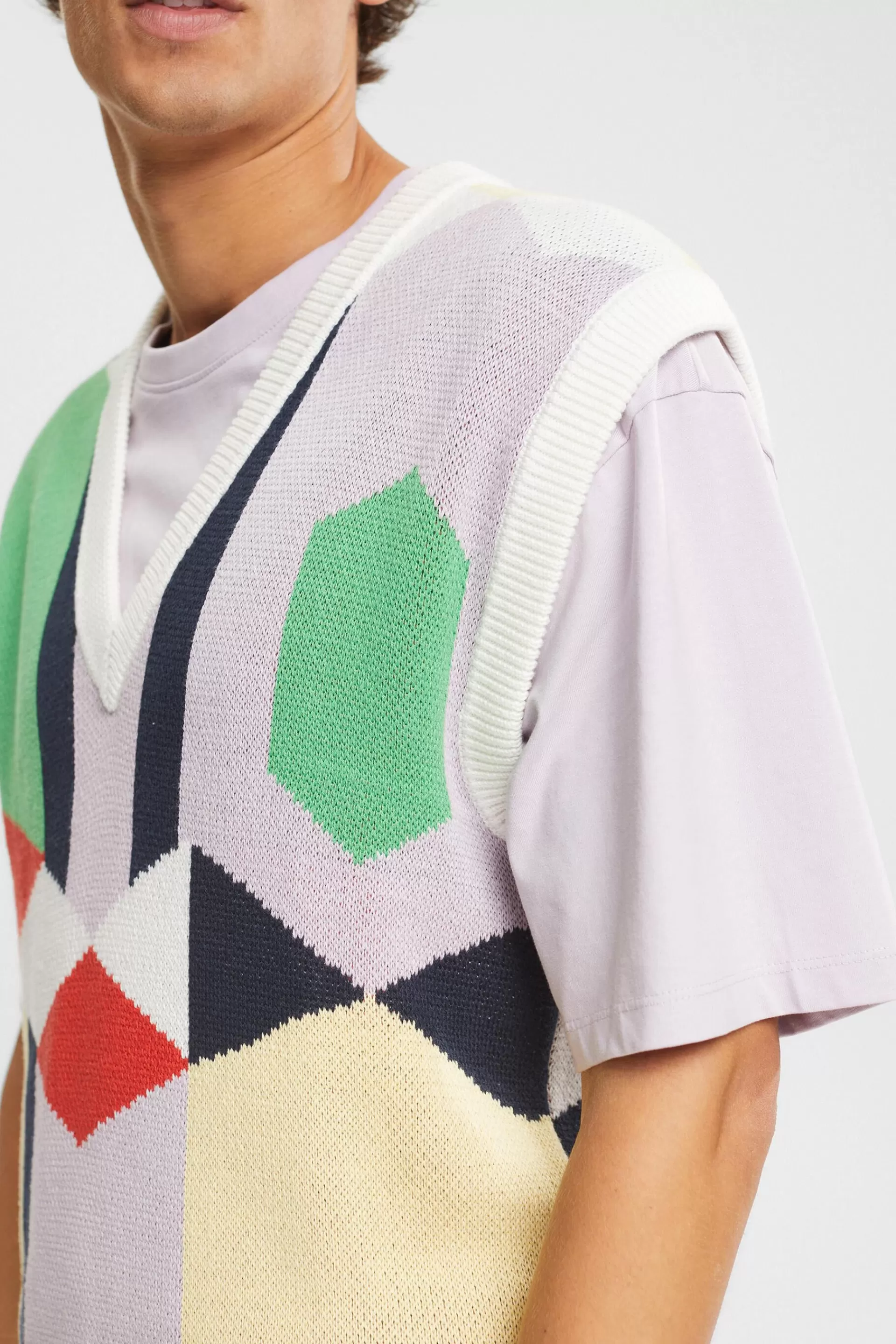 Pullunder mit buntem Muster-ESPRIT Cheap