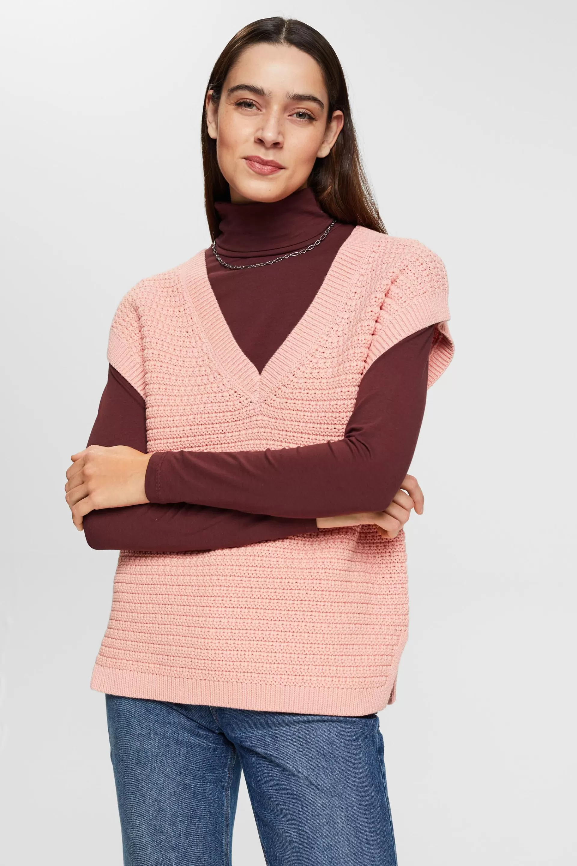 Pullunder mit V-Ausschnitt-ESPRIT Store