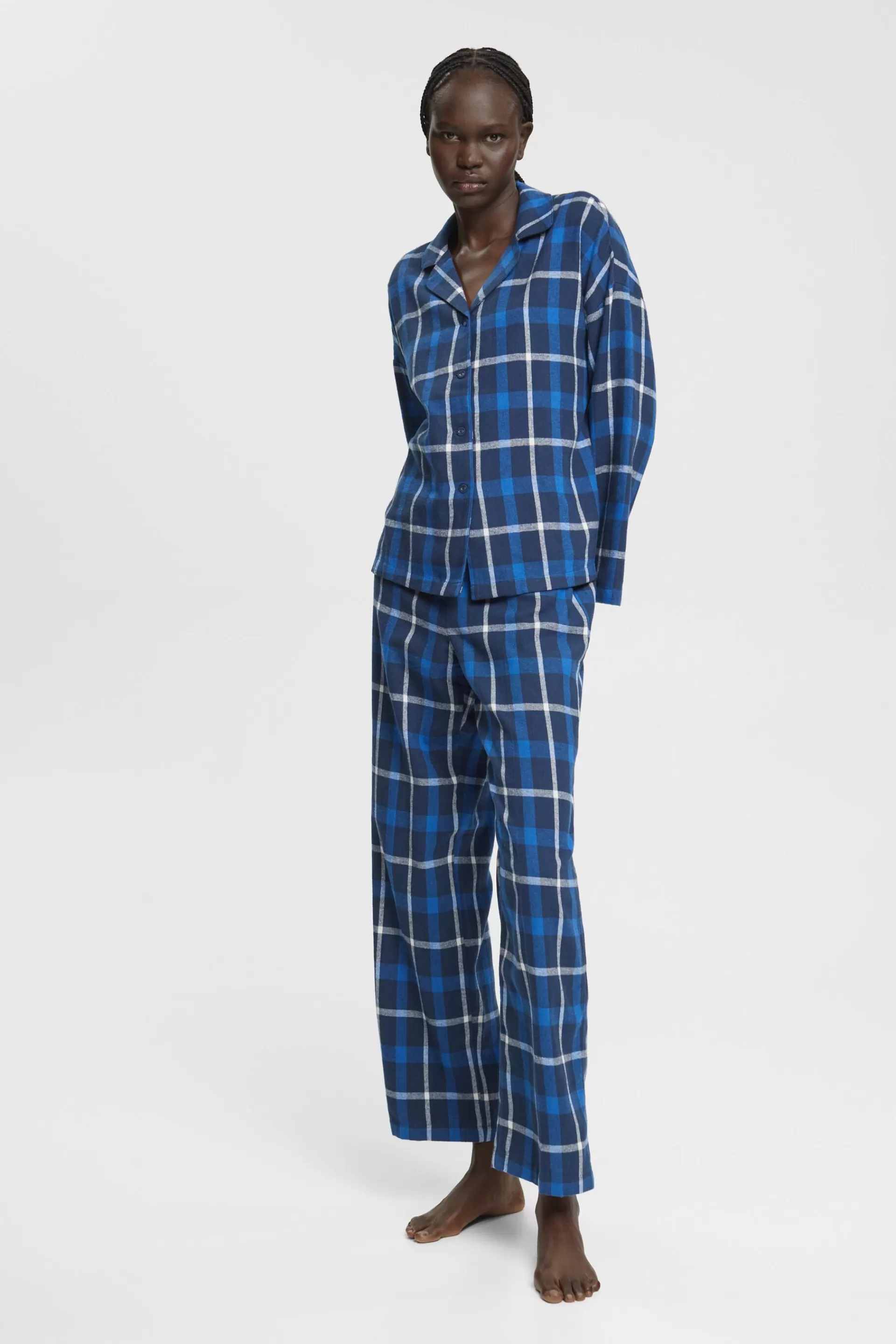 Pyjama-Set aus kariertem Flanell-ESPRIT Flash Sale