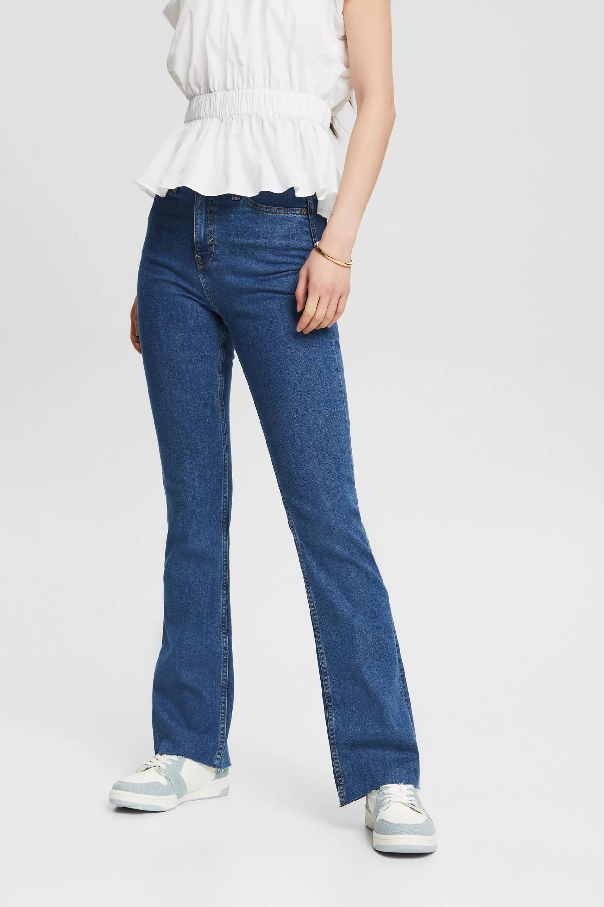 Racer-Bootcut-Jeans mit ultrahohem Bund-ESPRIT Fashion