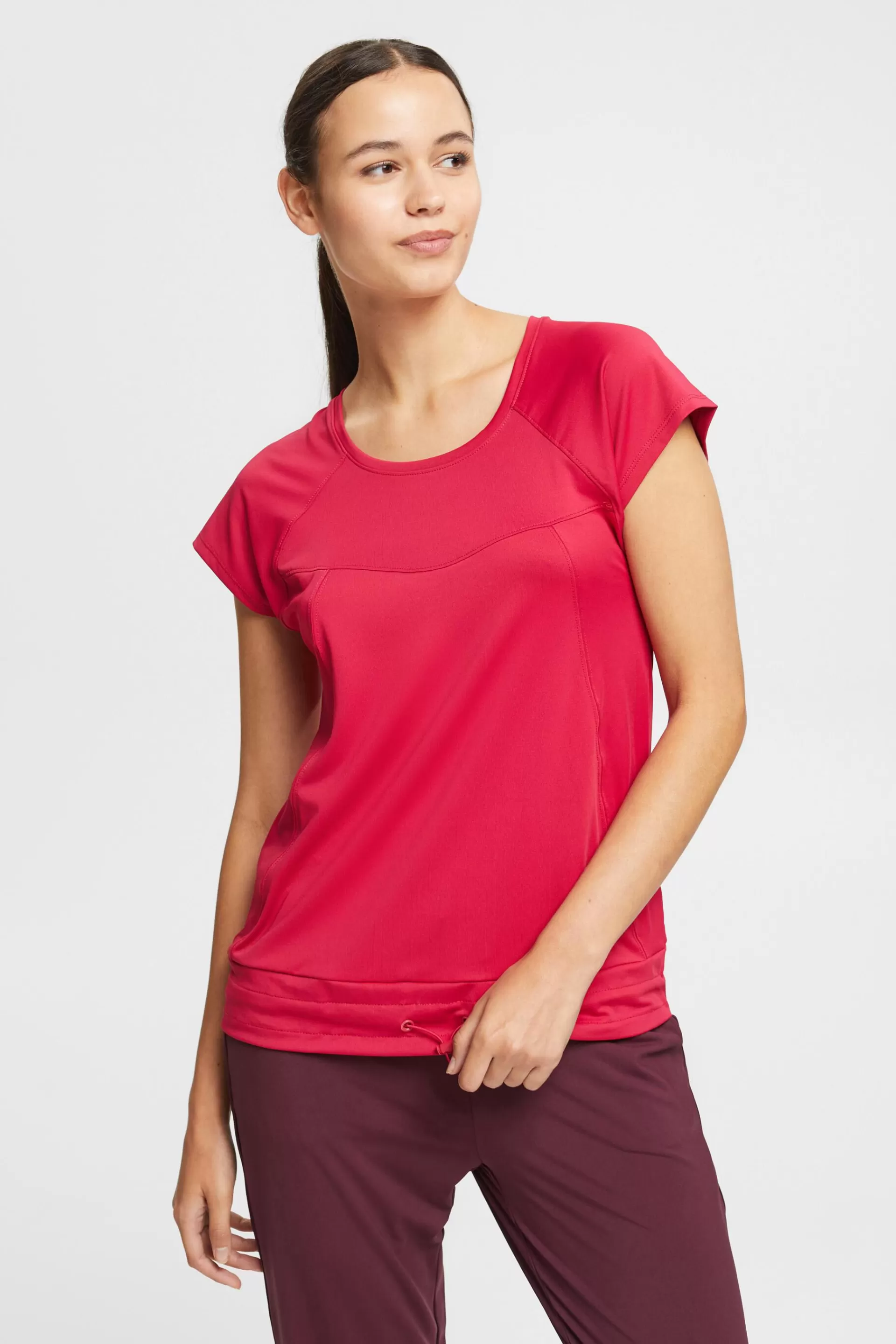 Recycelt: Active T-Shirt mit Kordelzug und E-DRY-ESPRIT Best Sale