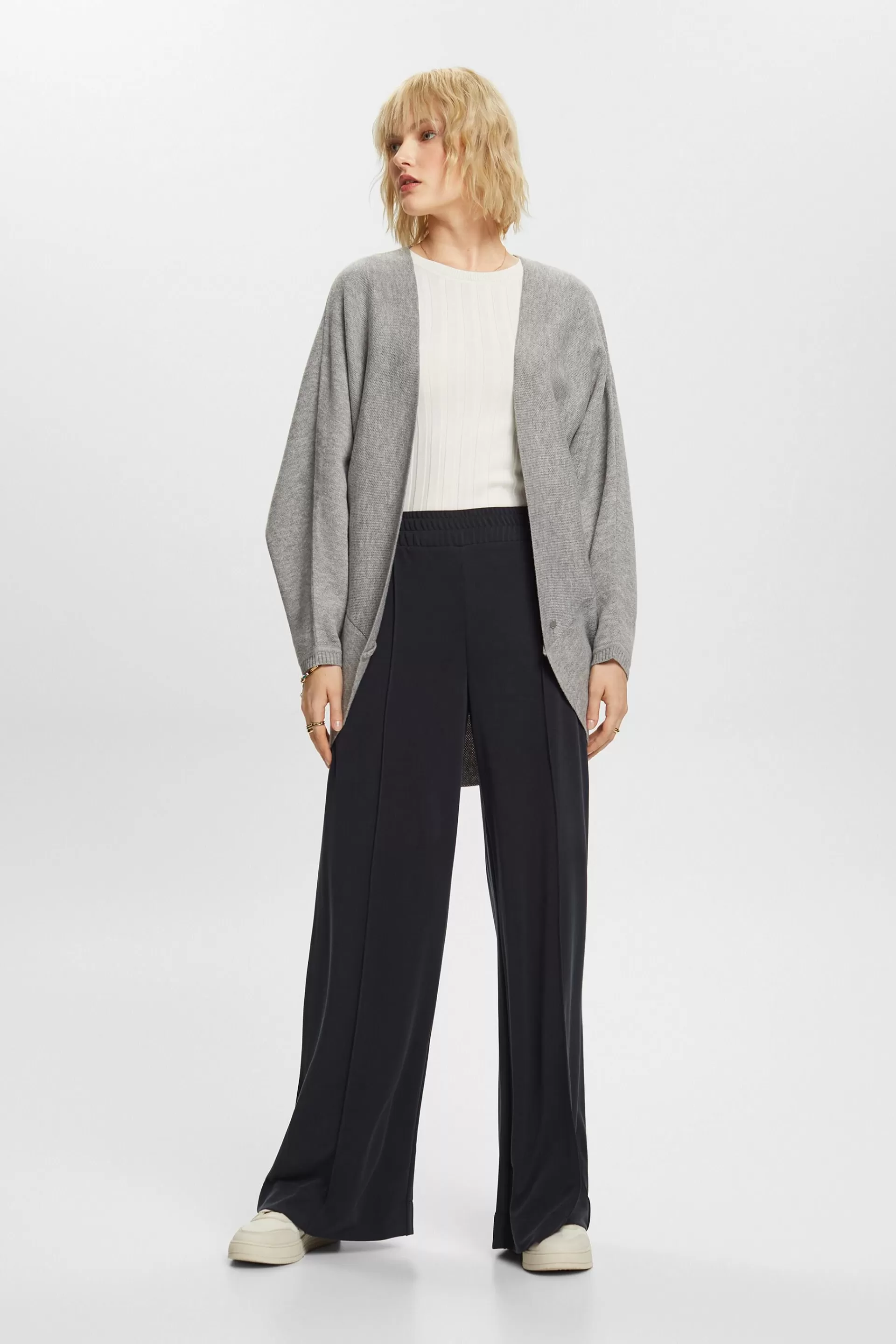 Recycelt: Cardigan mit Fledermausärmeln-ESPRIT Clearance