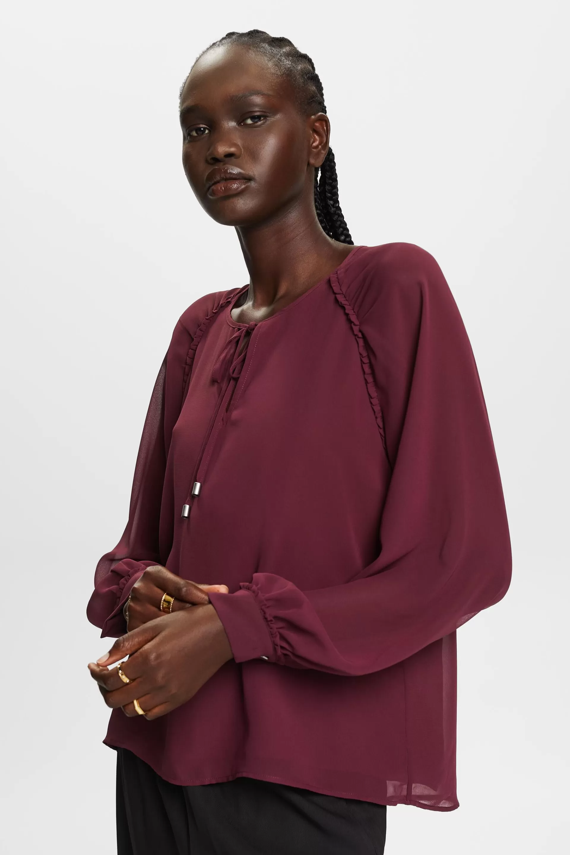 Recycelt: Chiffonbluse-ESPRIT Online