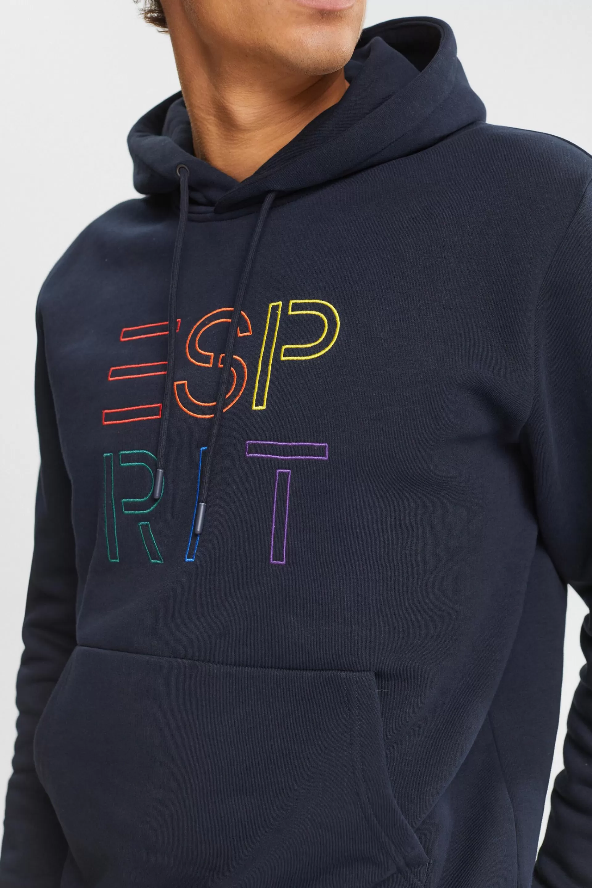 Recycelt: Hoodie mit Logo-Stickerei-ESPRIT Cheap