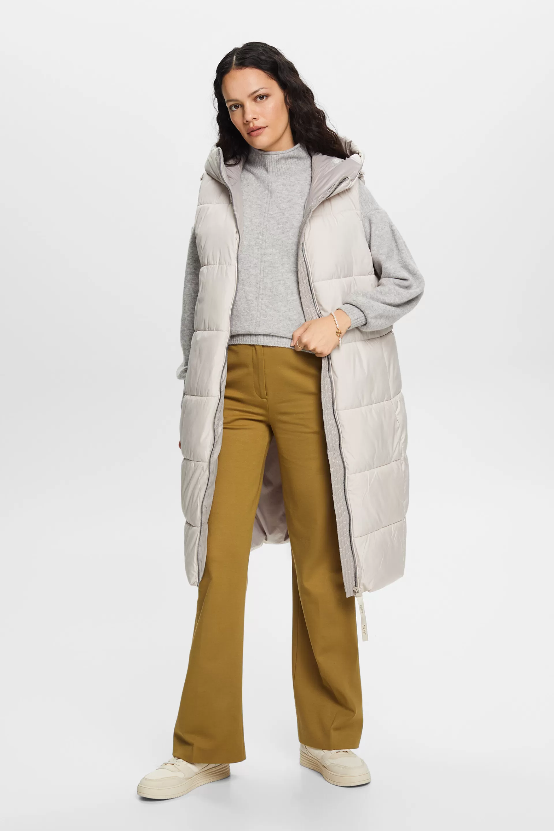 Recycelt: Lange Steppweste-ESPRIT Clearance