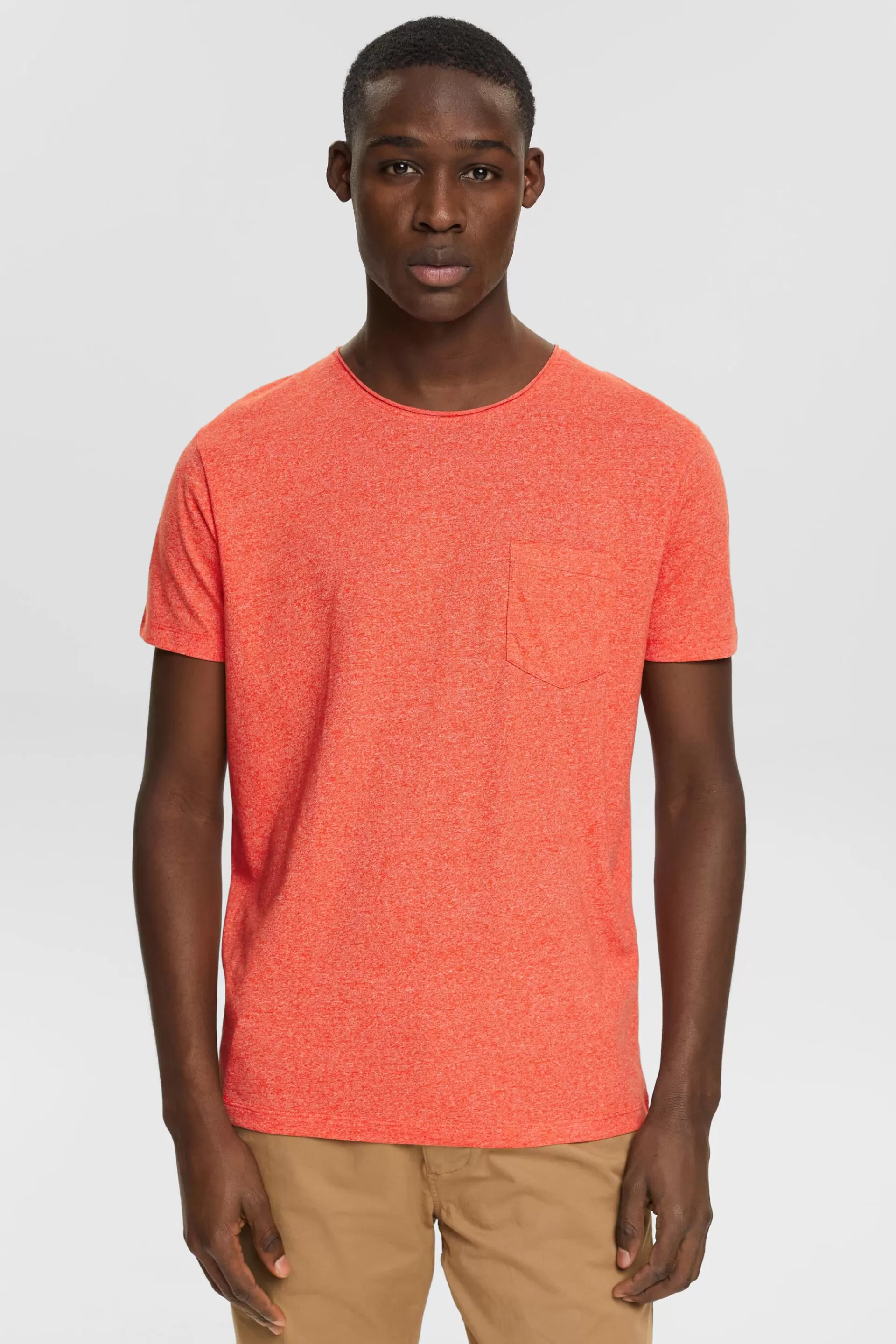 Recycelt: meliertes Jersey-T-Shirt-ESPRIT Sale