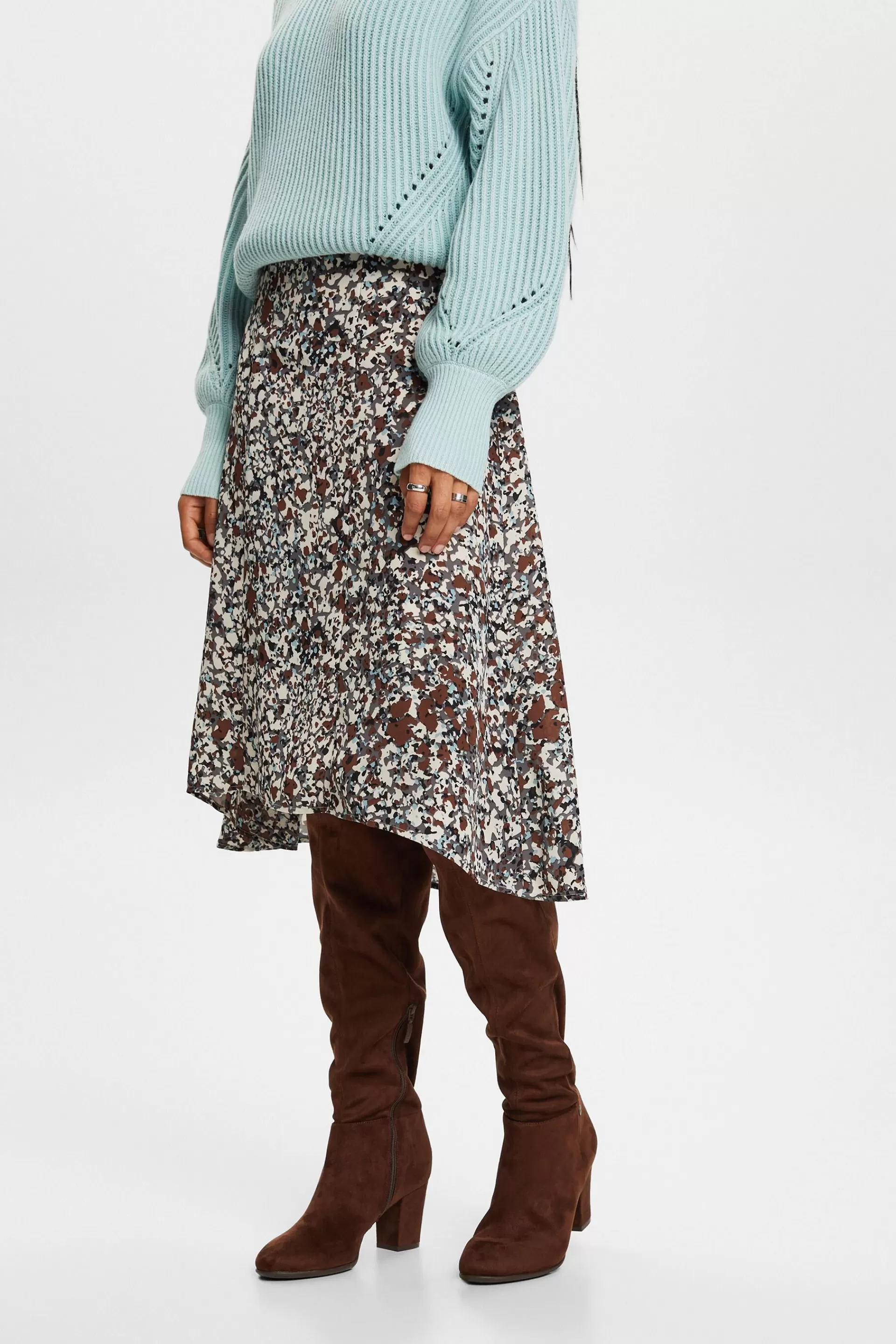 Recycelt: Midirock mit Muster-ESPRIT Cheap