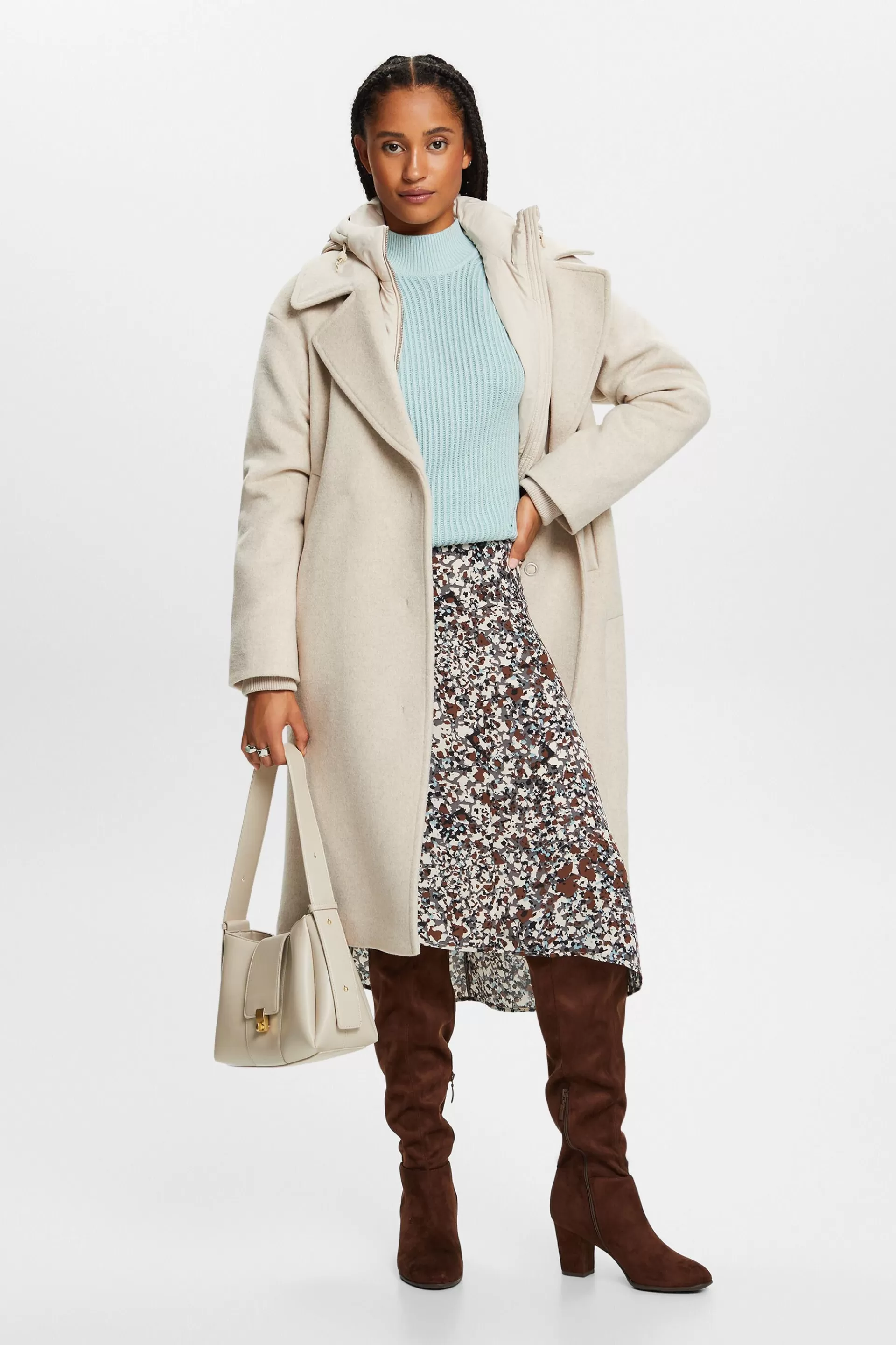 Recycelt: Midirock mit Muster-ESPRIT Cheap
