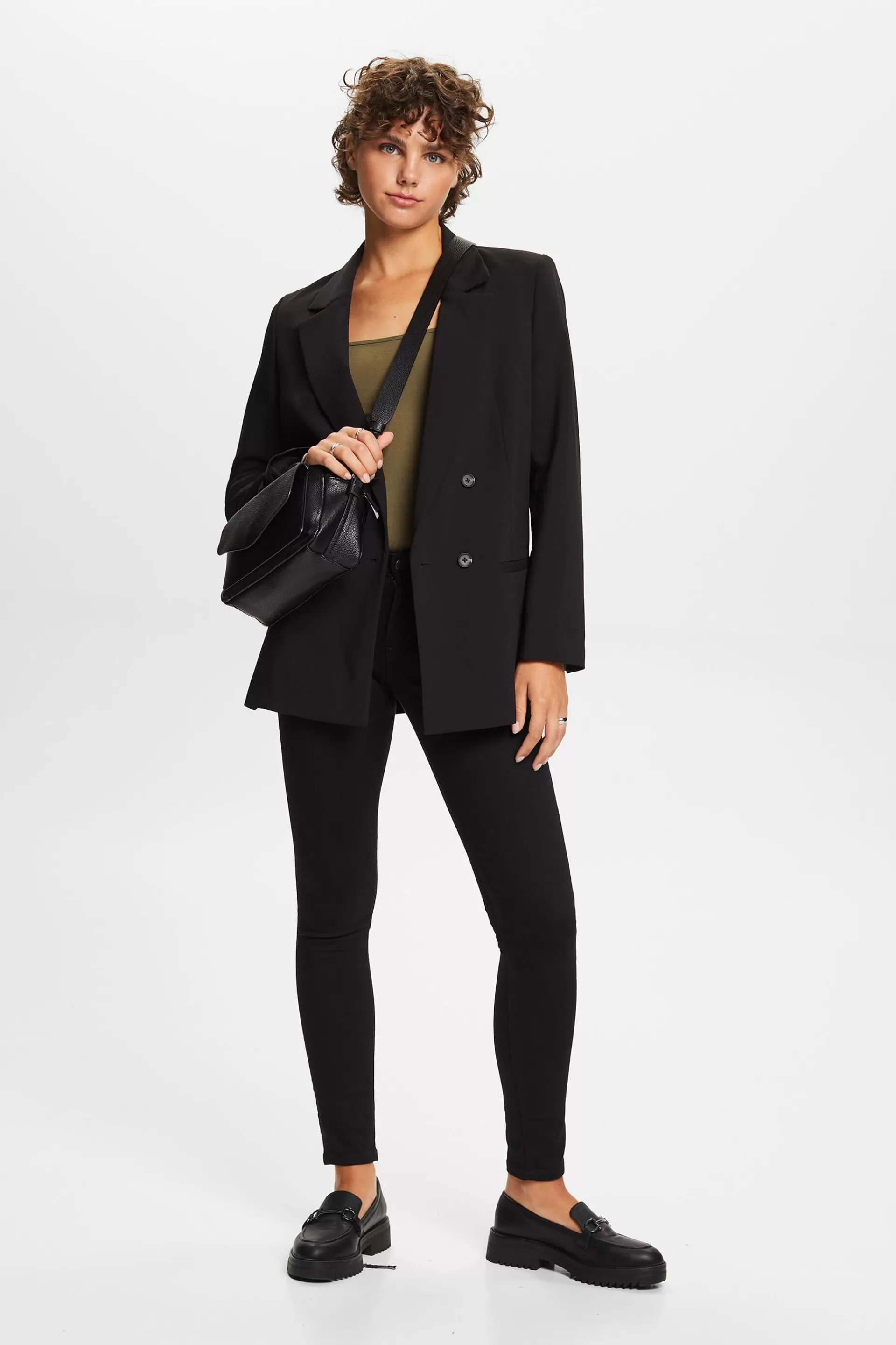 Recycelt: Skinny Stretchjeans mit mittelhohem Bund-ESPRIT Cheap