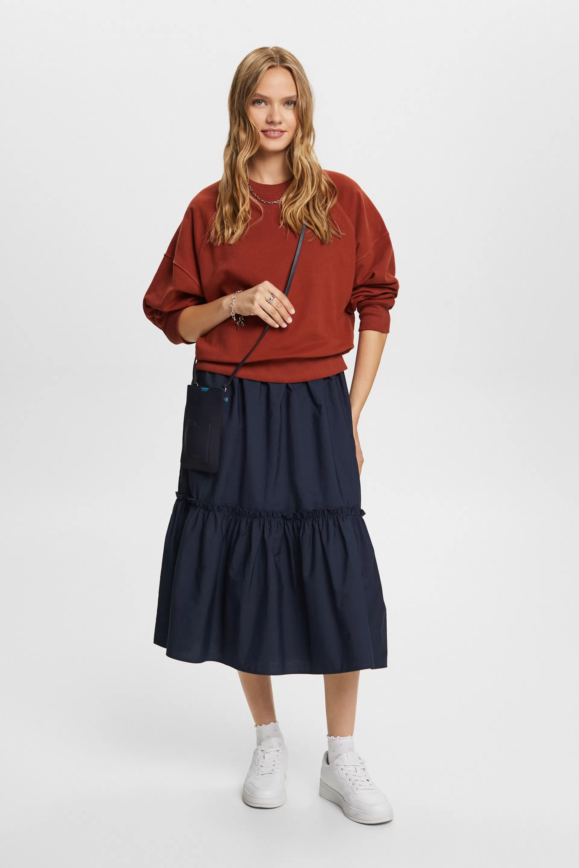 Recycelt: Sweatshirt mit Rundhalsausschnitt-ESPRIT Flash Sale