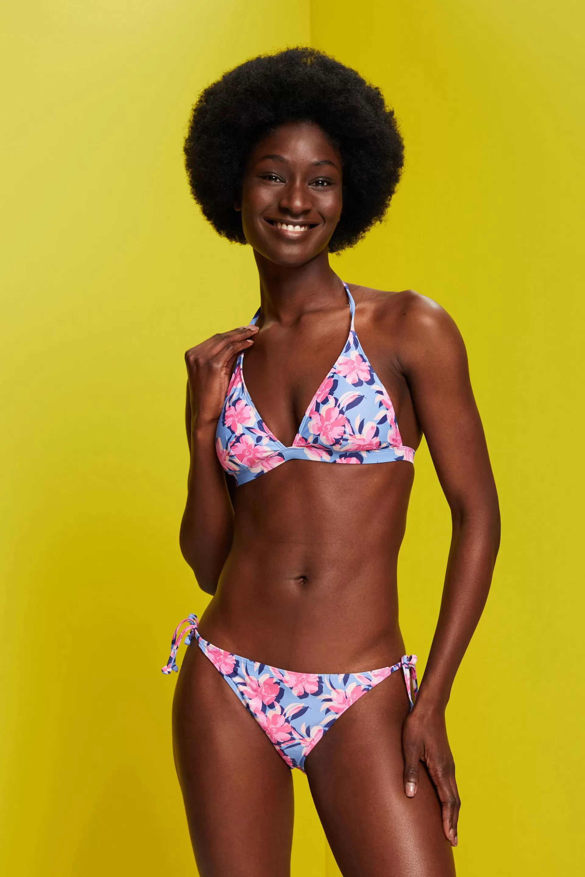 Recycelt: Wattiertes Neckholder-Bikinitop-ESPRIT Outlet