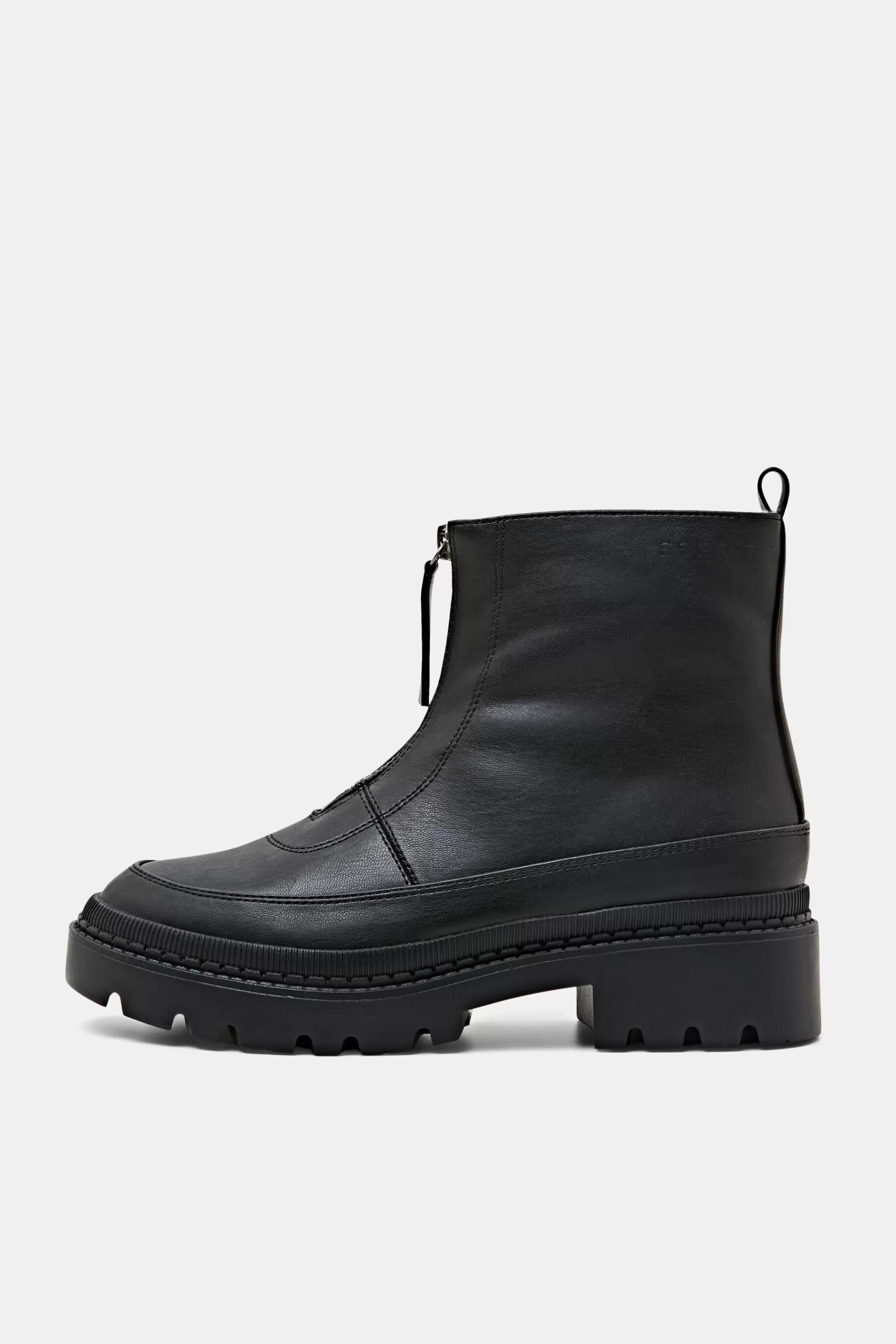 Reißverschlussboots in Lederoptik-ESPRIT Sale