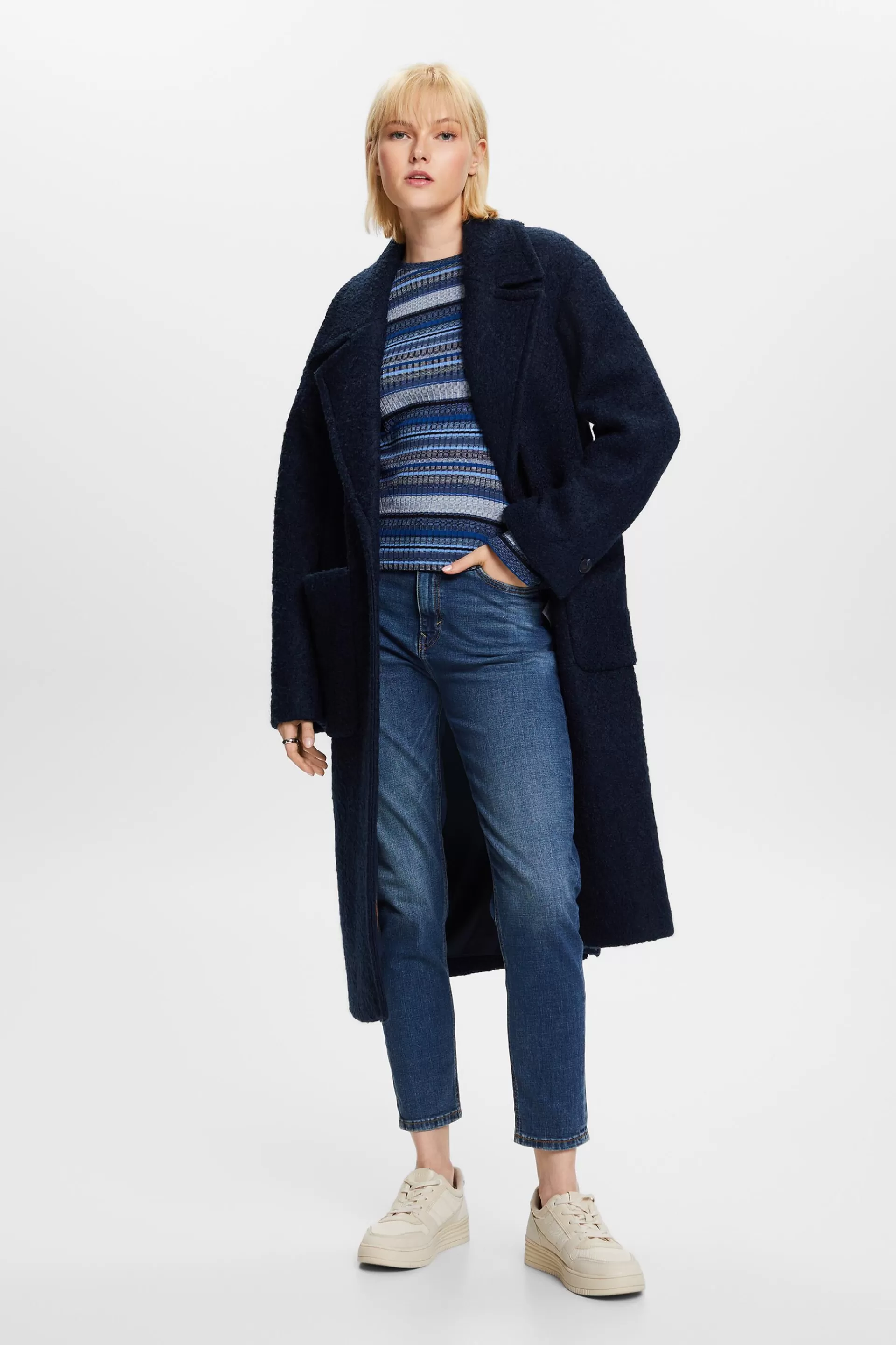 Retro-Classic-Jeans mit mittlerer Bundhöhe-ESPRIT Fashion