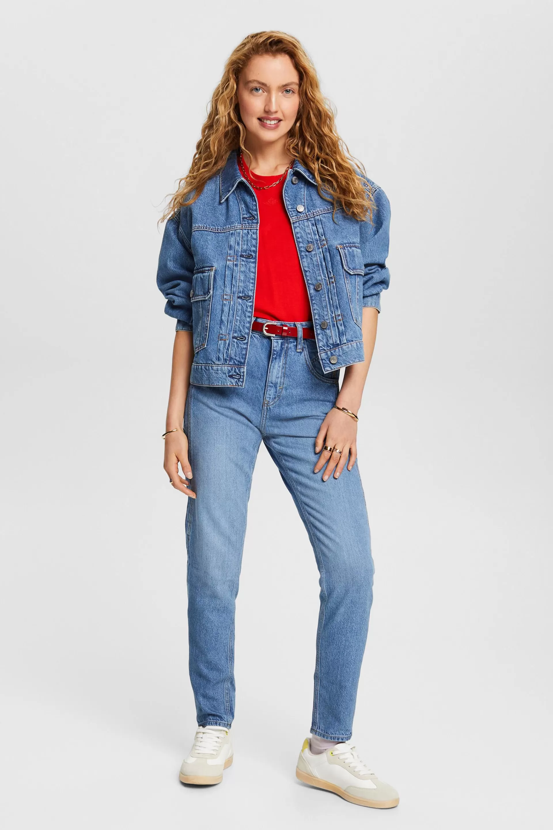 Retro-Classic-Jeans mit mittlerer Bundhöhe-ESPRIT Flash Sale