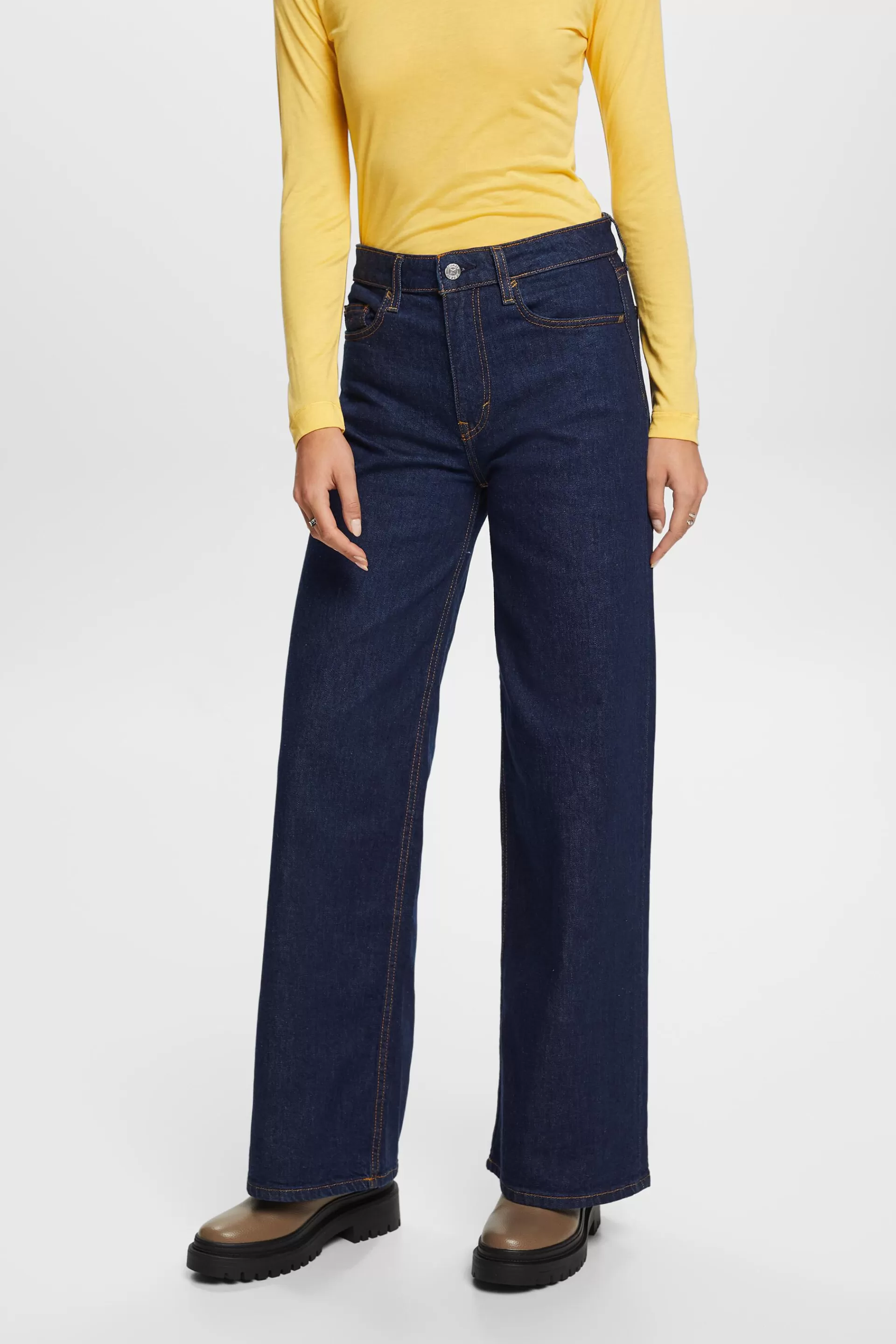 Retro-Hose mit weitem Bein-ESPRIT Discount