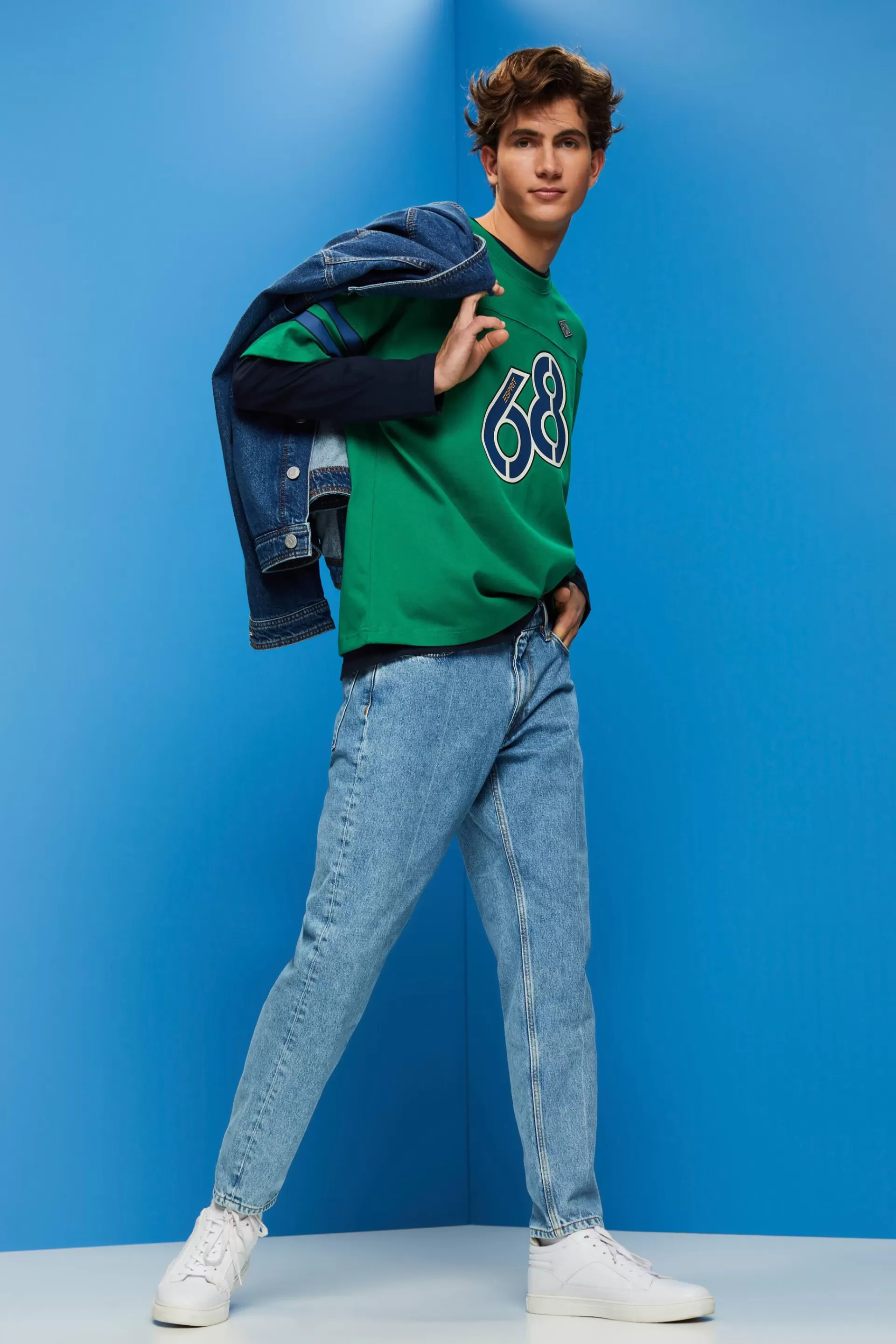 Retrojeans in bequemer Passform mit nachhaltigem Denim-ESPRIT Outlet