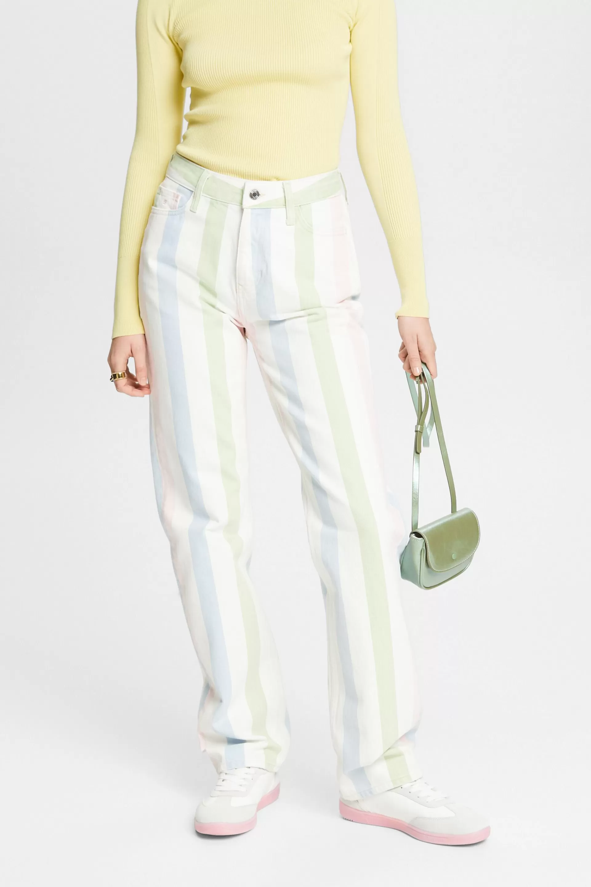Retro-Jeans mit gerader Passform und hohem Bund-ESPRIT Cheap