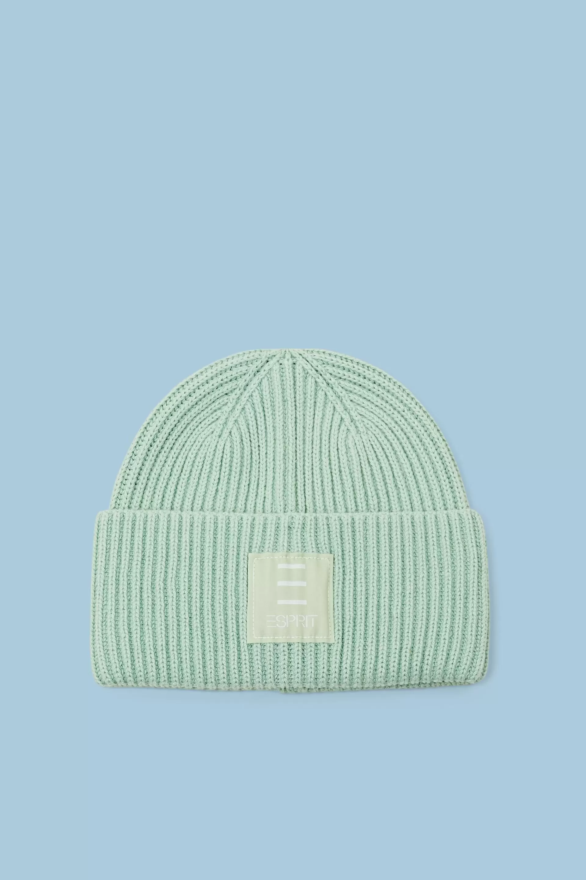 Rippstrick-Beanie aus Baumwolle-ESPRIT Best