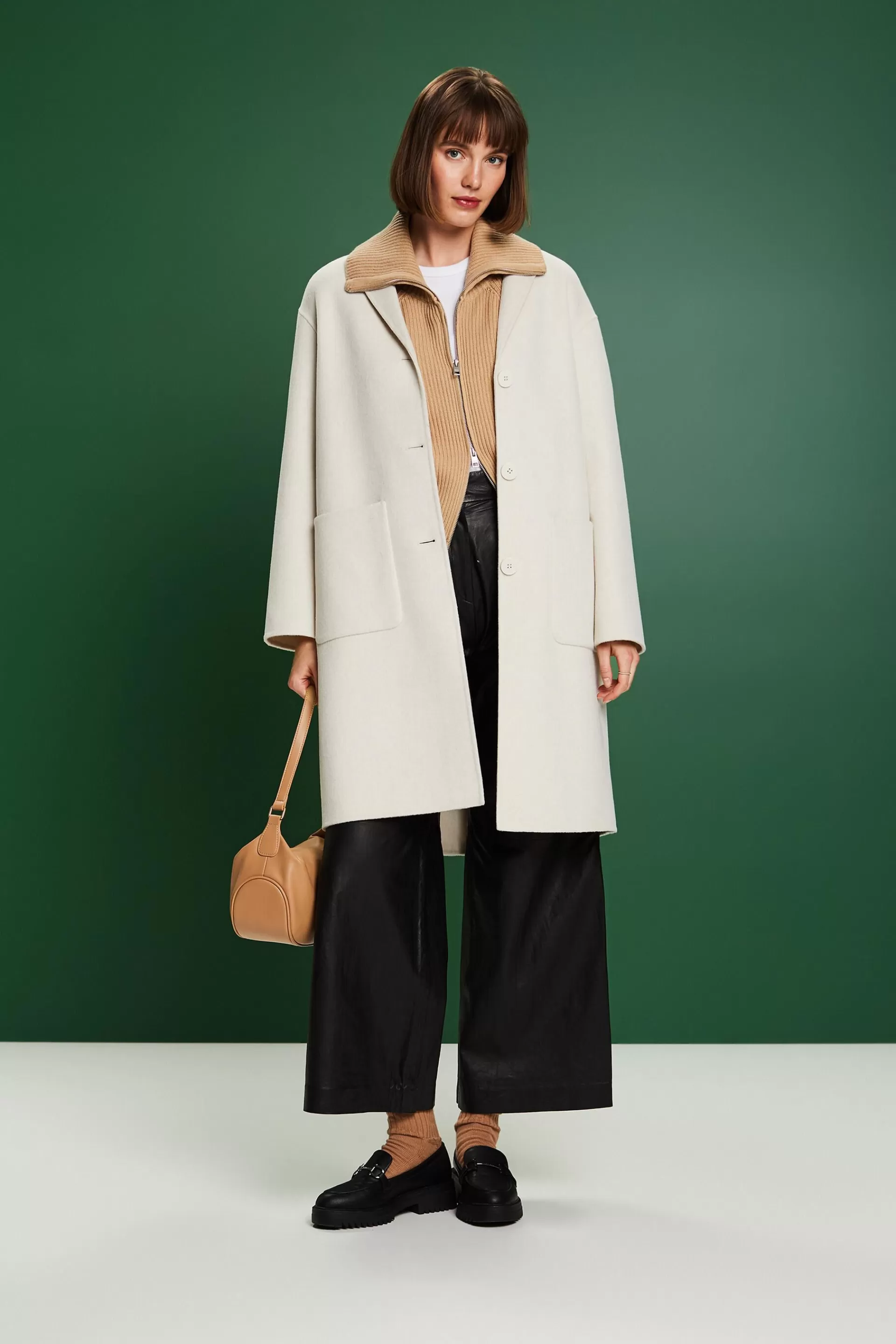 Rippstrick-Cardigan mit Reißverschluss-ESPRIT Cheap