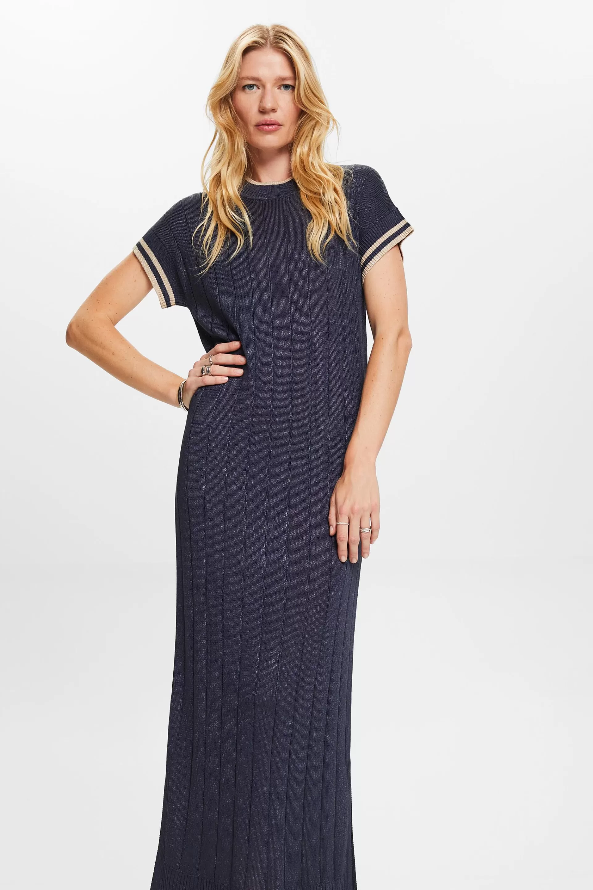 Rippstrickkleid mit Glitter-Effekt-ESPRIT Clearance