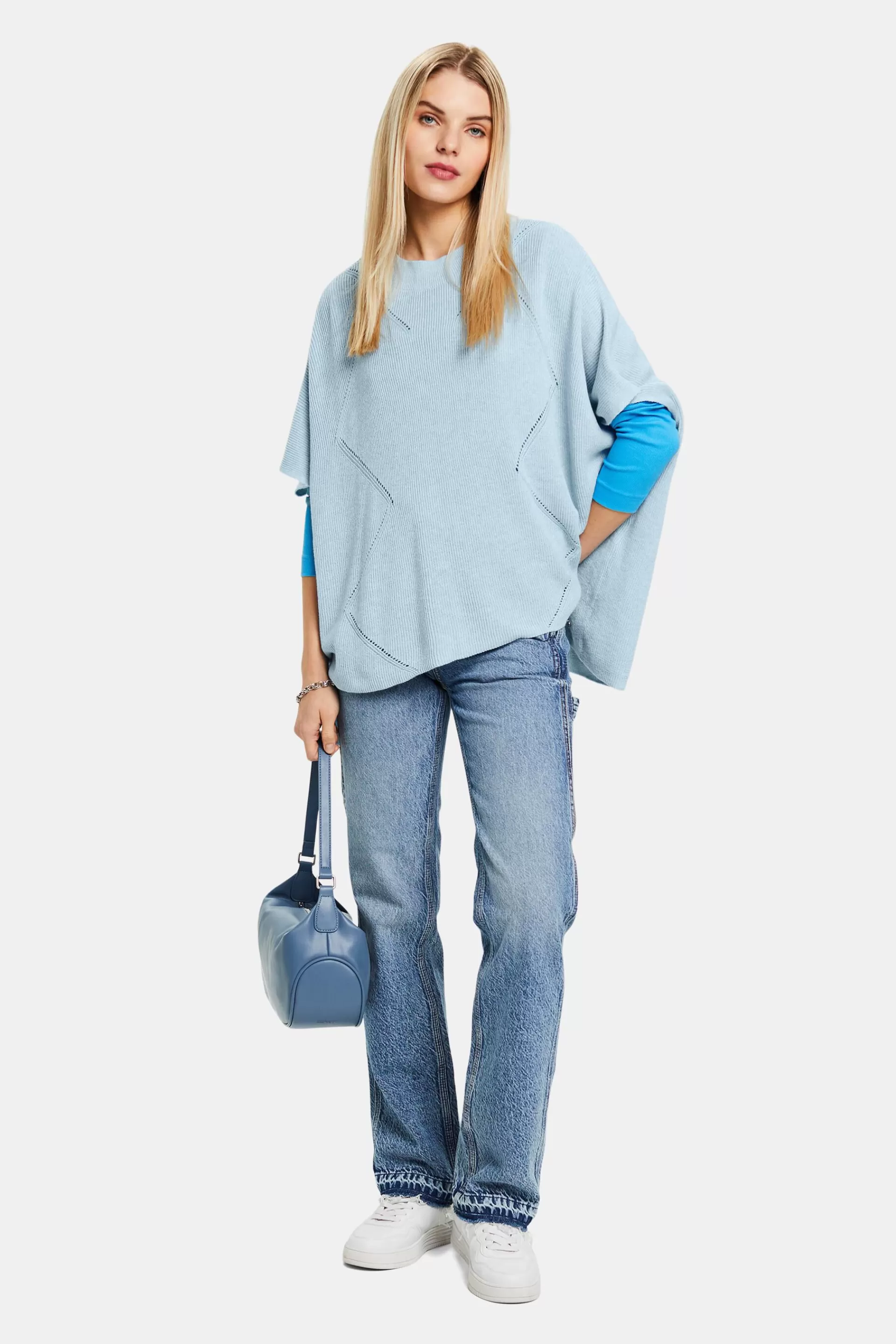 Rippstrick-Poncho-ESPRIT Cheap