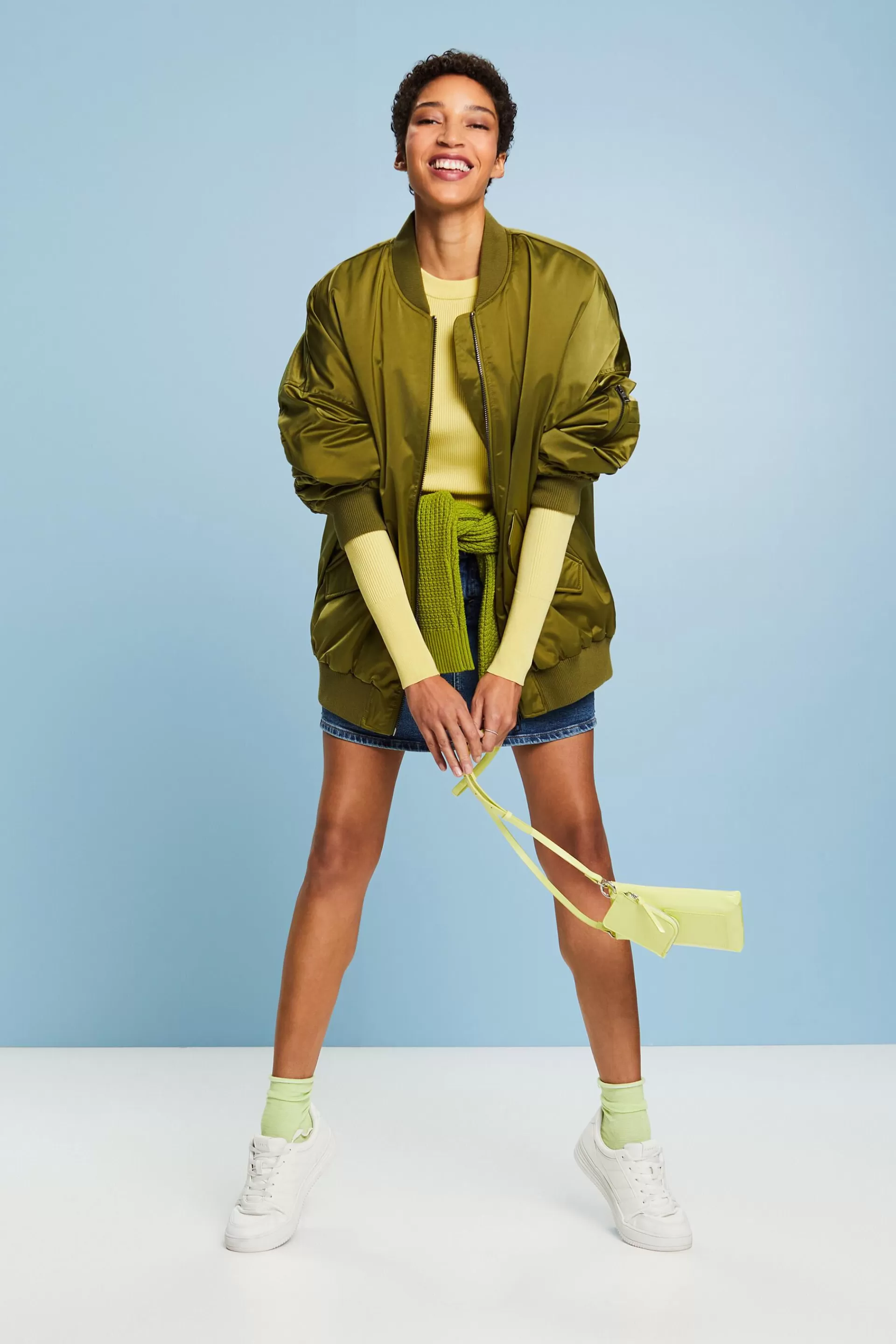 Rippstrick-Pullover mit Rundhalsausschnitt-ESPRIT Discount