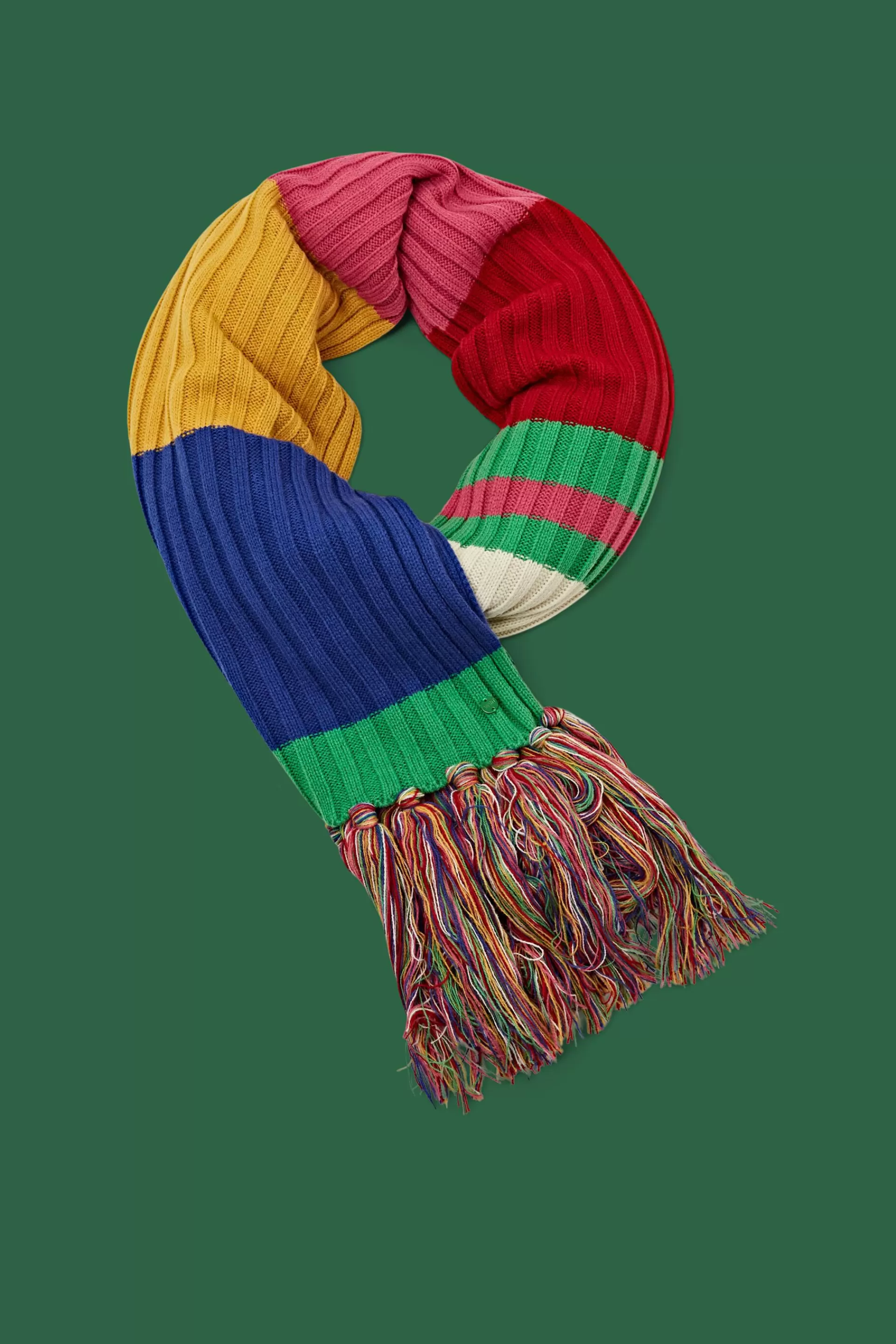 Rippstrickschal im Regenbogen-Design-ESPRIT Sale