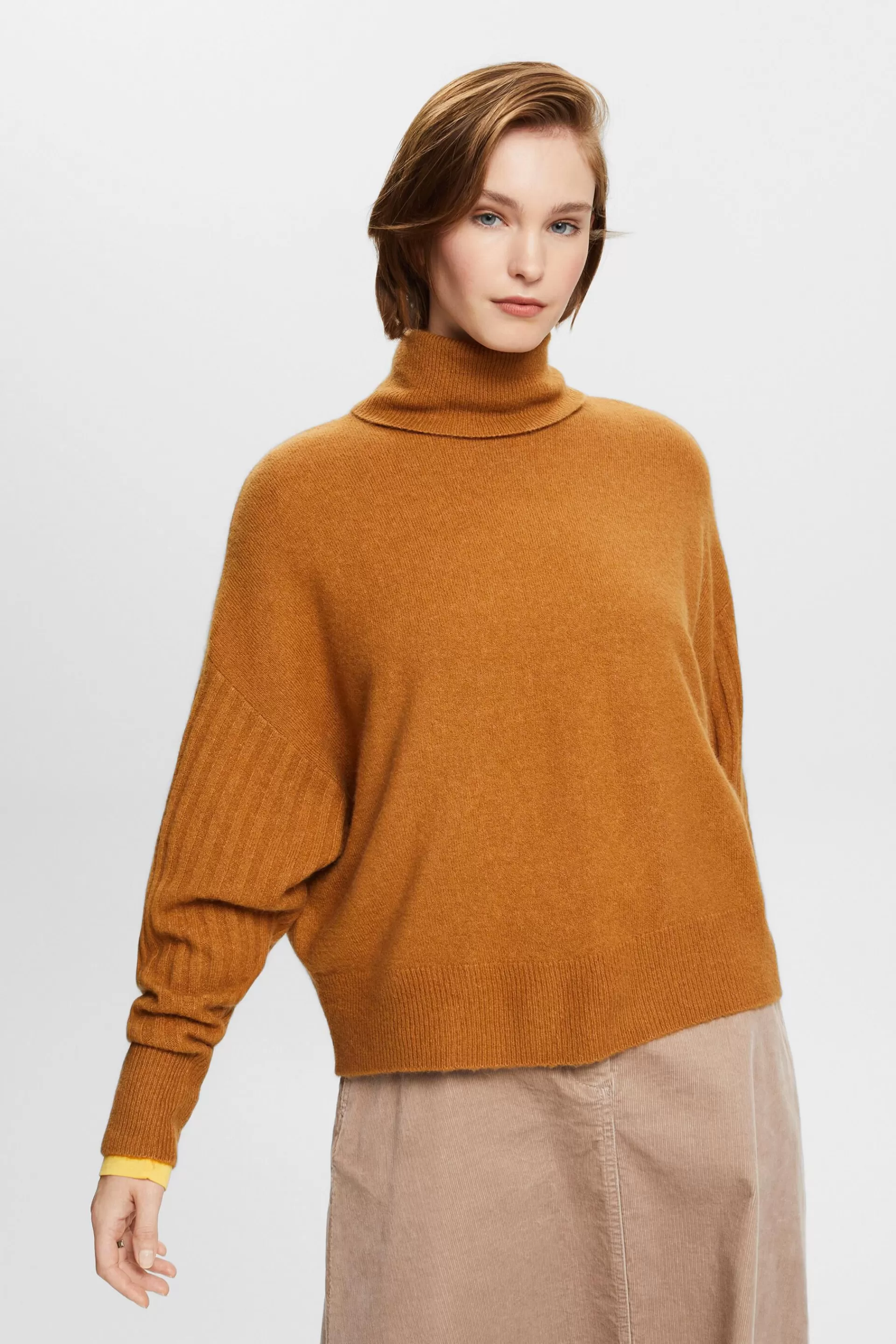 Rollkragenpullover aus Wollmix-ESPRIT Cheap