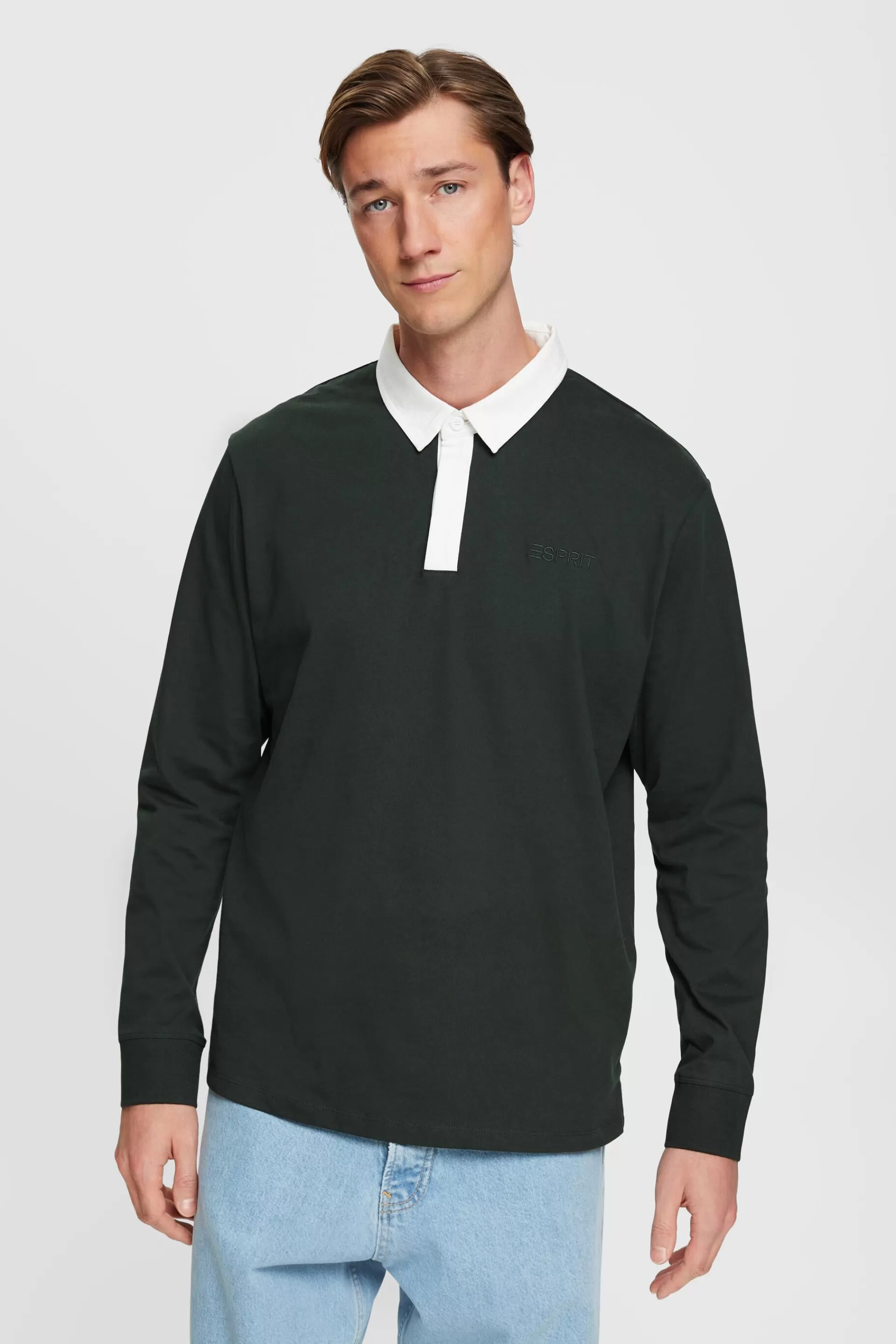 Rugby-Shirt mit Logostickerei-ESPRIT Discount