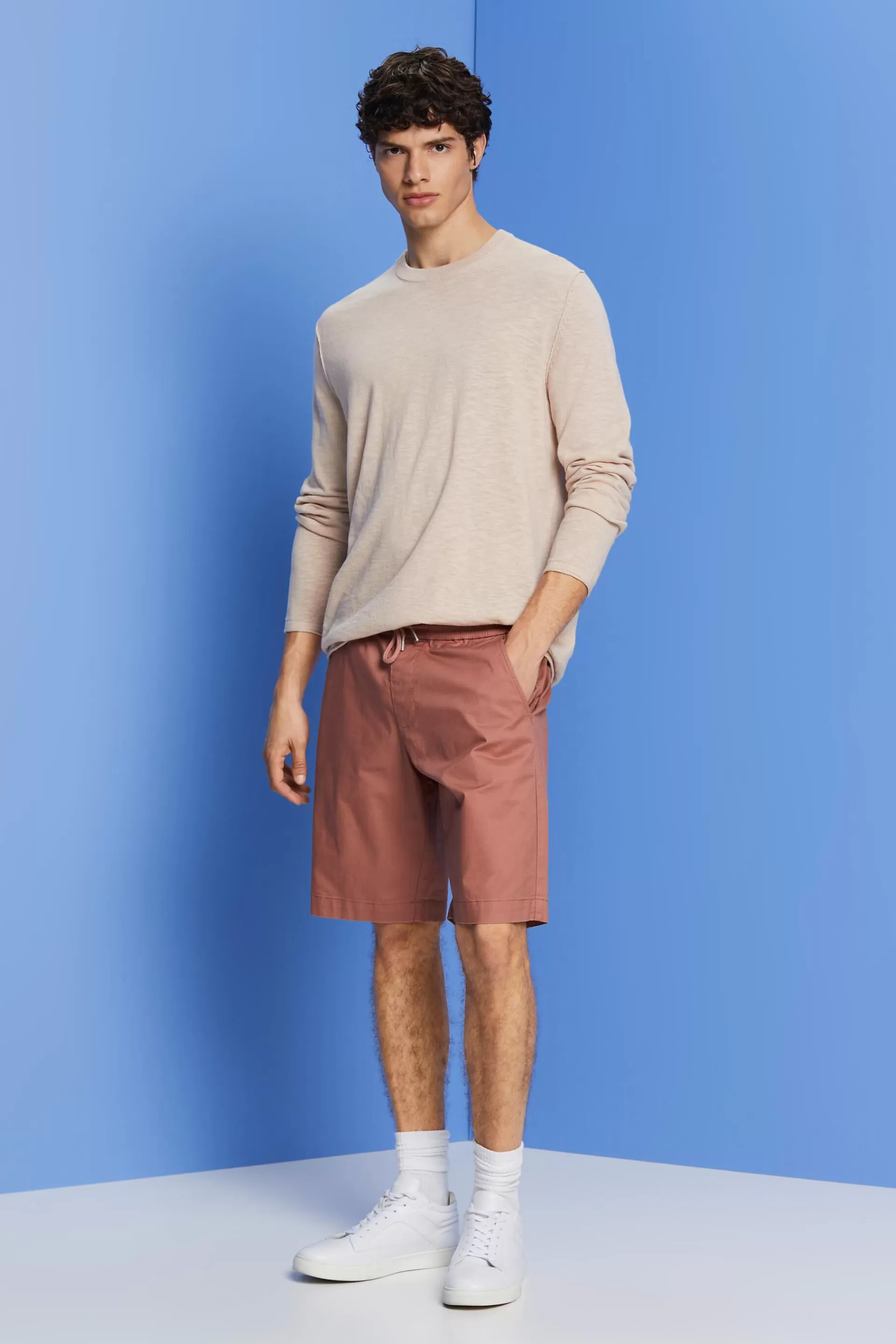 Rundhals Pullover, Baumwoll-Leinenmix-ESPRIT Store