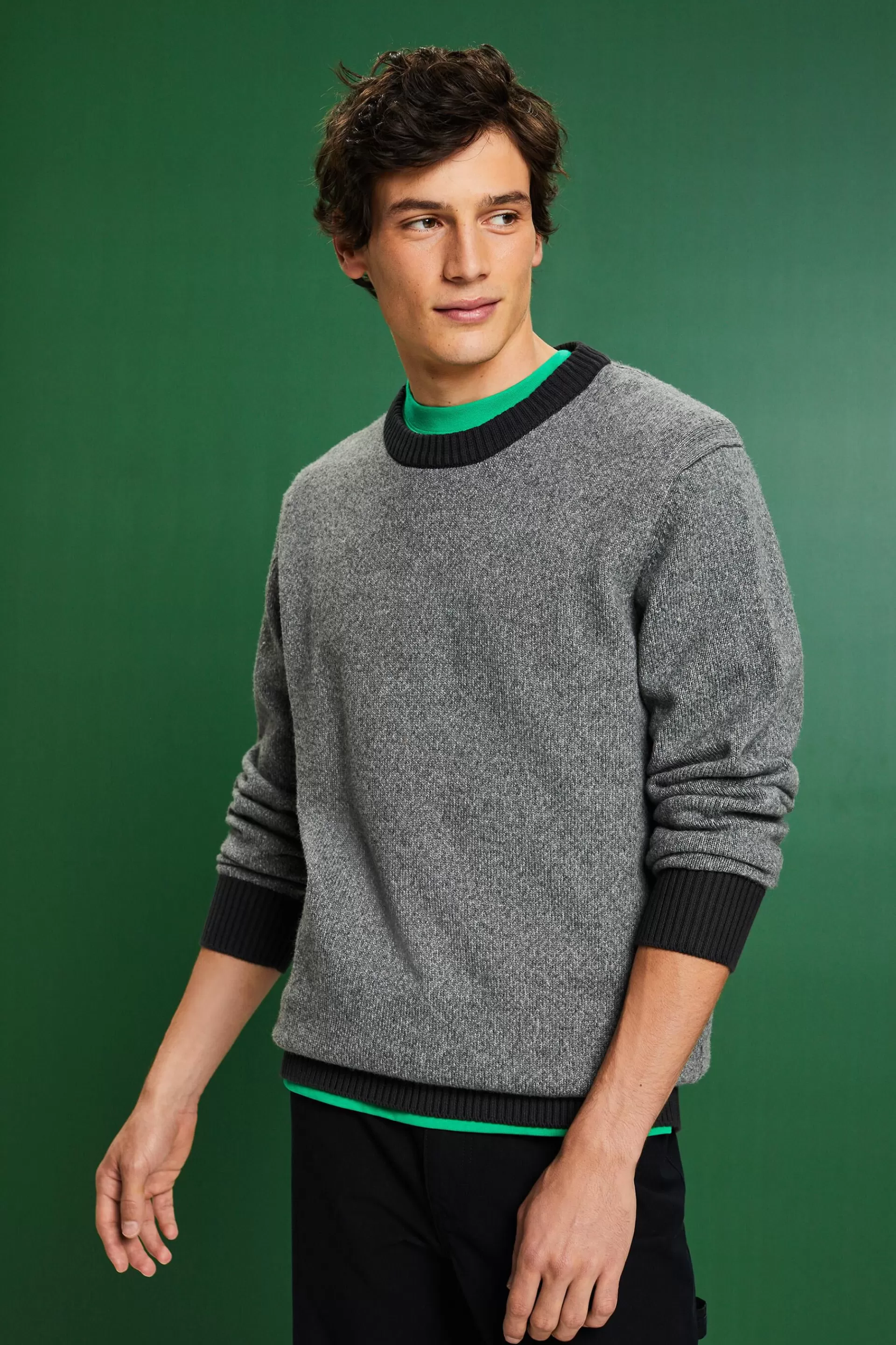 Rundhalspullover aus Wollmix-ESPRIT Cheap