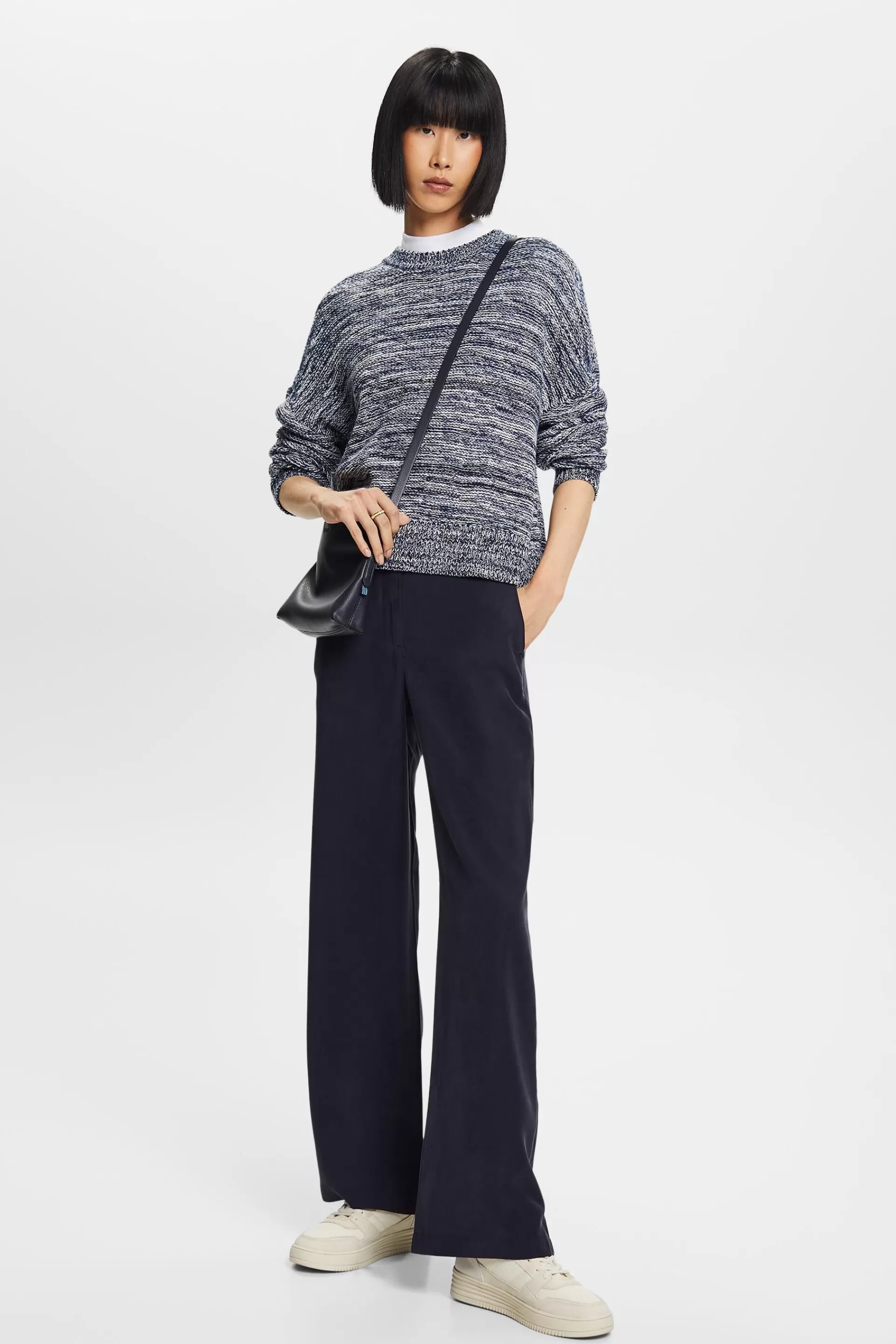 Rundhals-Pullover, Baumwollmix-ESPRIT New