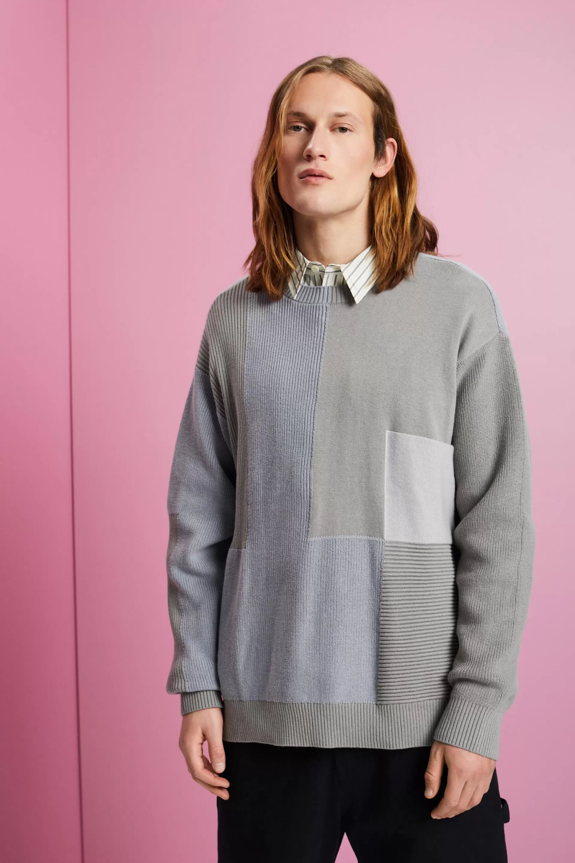 Rundhalspullover im Colorblocking-Design-ESPRIT Sale
