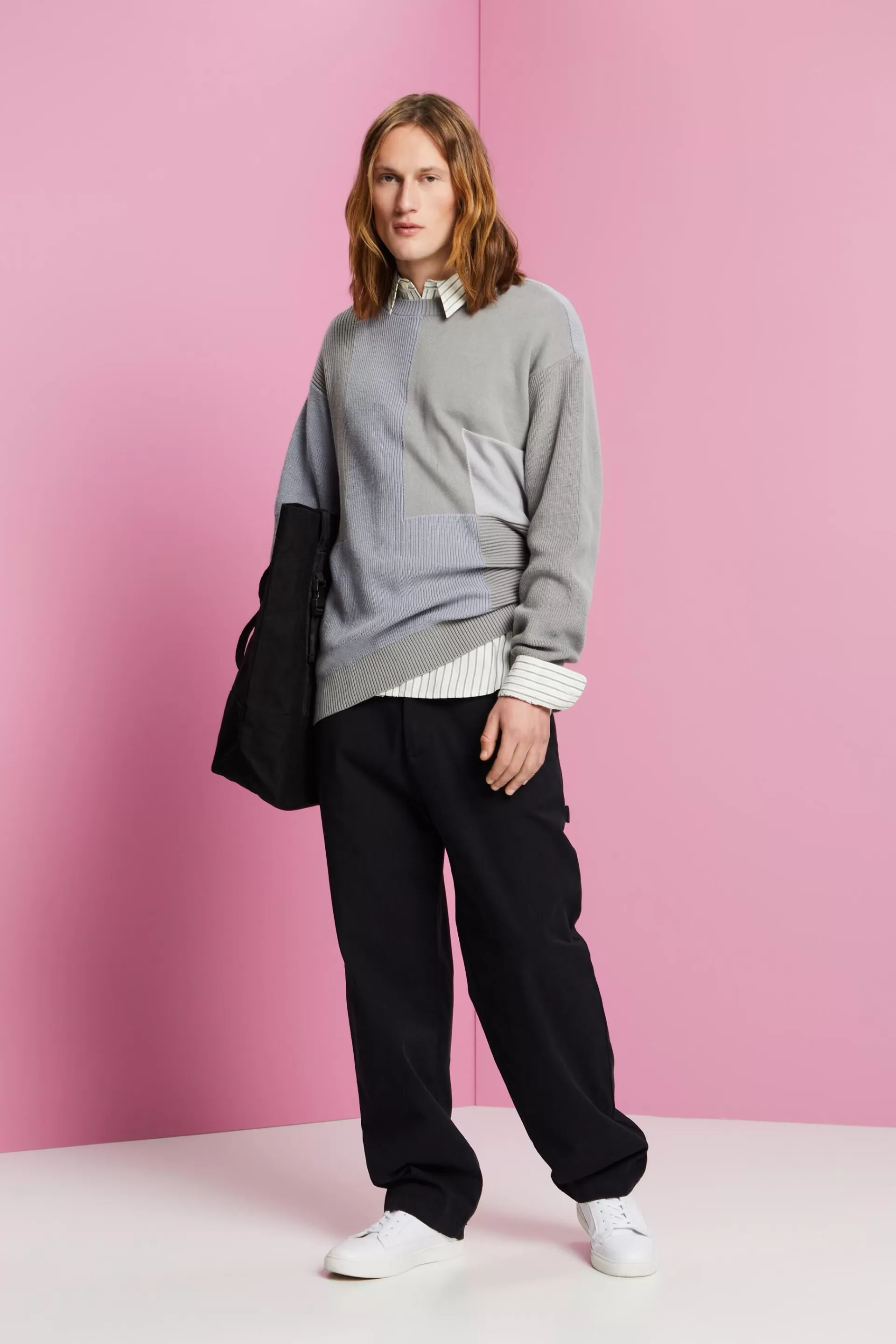 Rundhalspullover im Colorblocking-Design-ESPRIT Sale