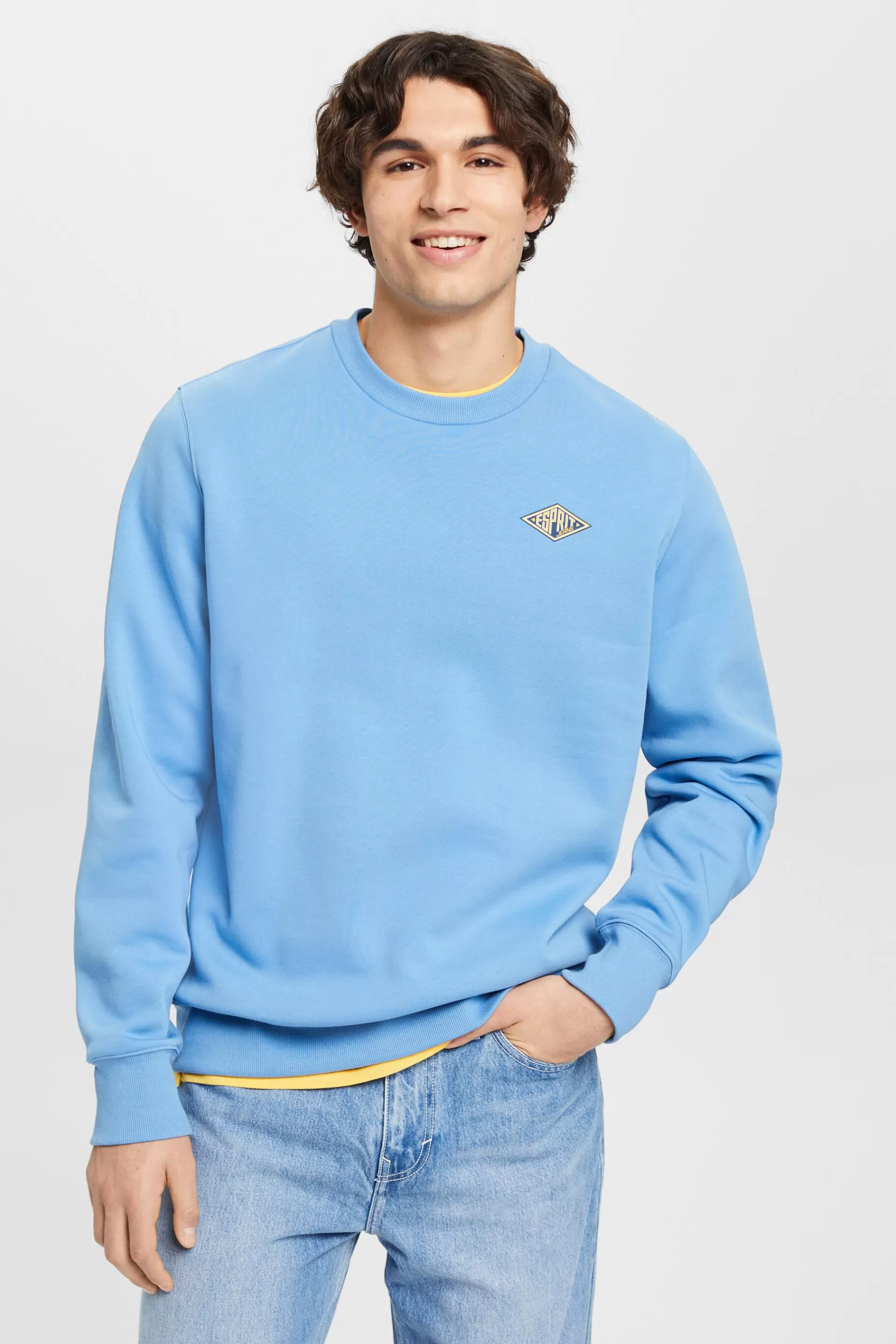 Rundhals-Sweatshirt mit Logoprint-ESPRIT Hot