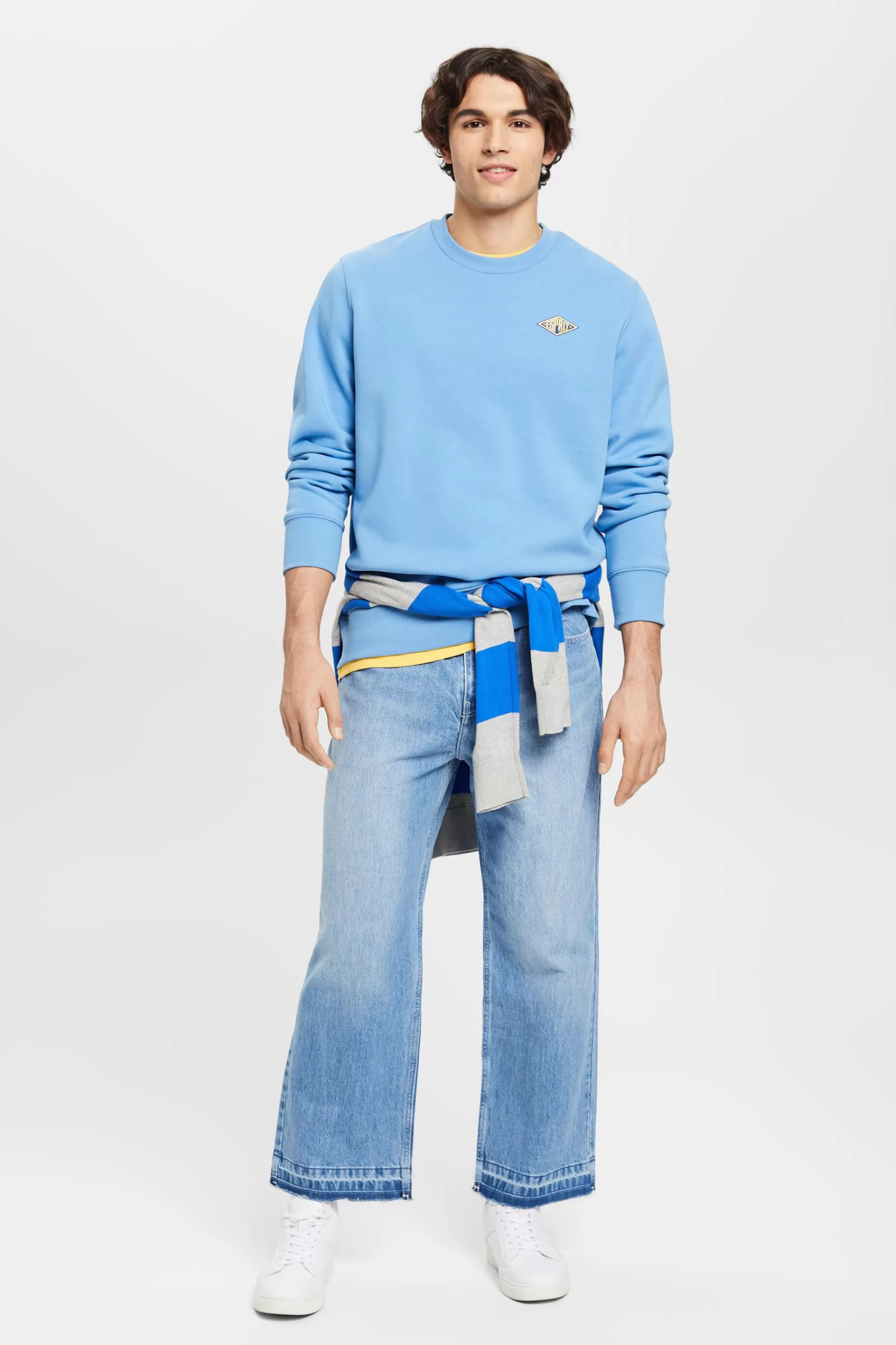 Rundhals-Sweatshirt mit Logoprint-ESPRIT Hot